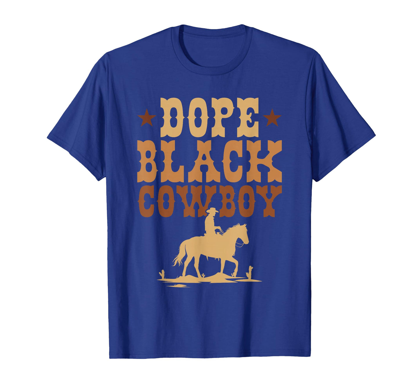 Dope Black Cowboy Melanin Black African Rodeo Cowboy T-Shirt