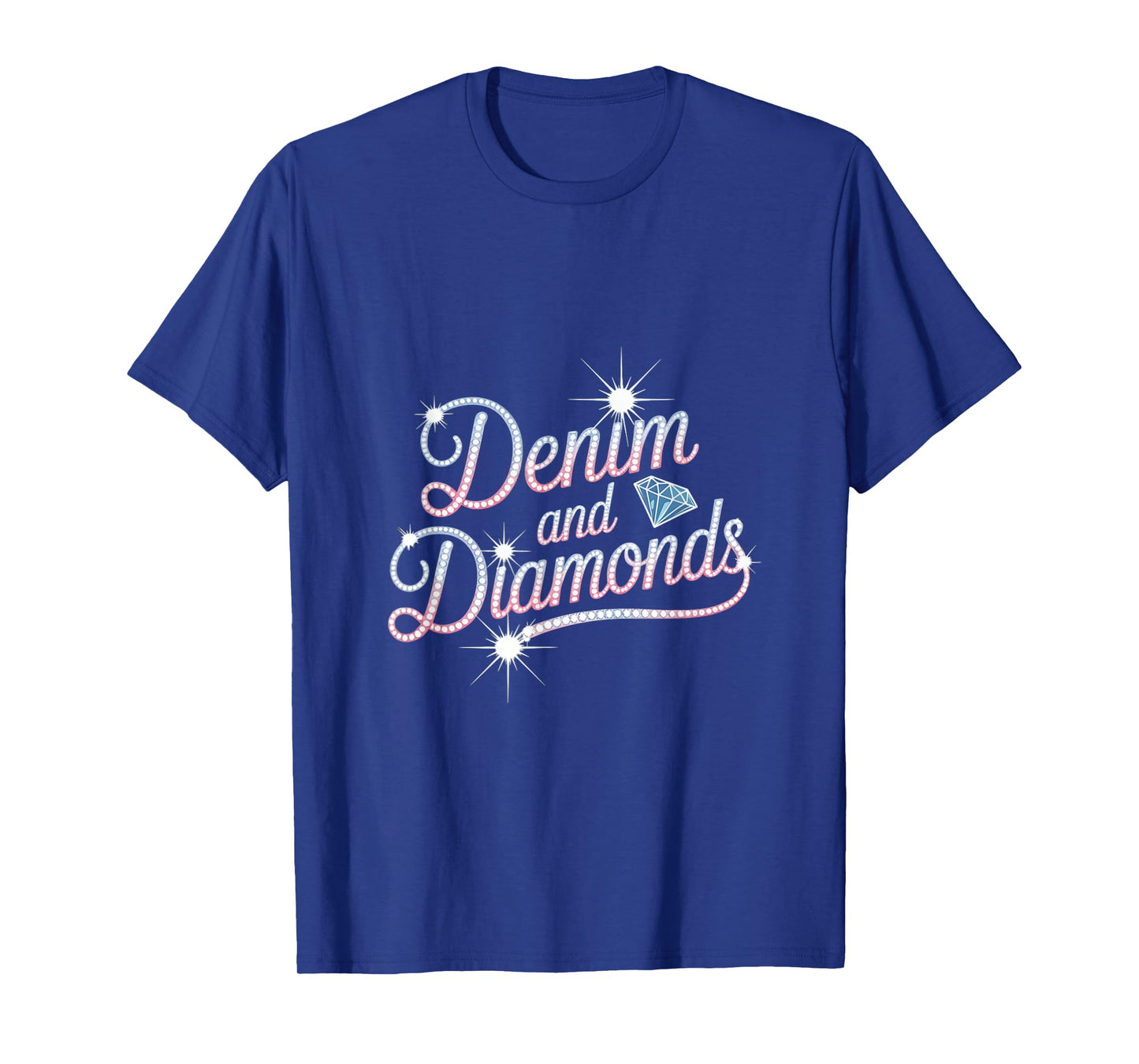 Denim And Diamonds Stylish Blue Denim T-Shirt