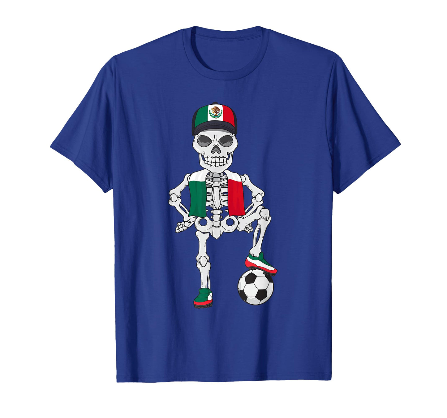 Mexico Soccer Skeleton Fan Team T-Shirt