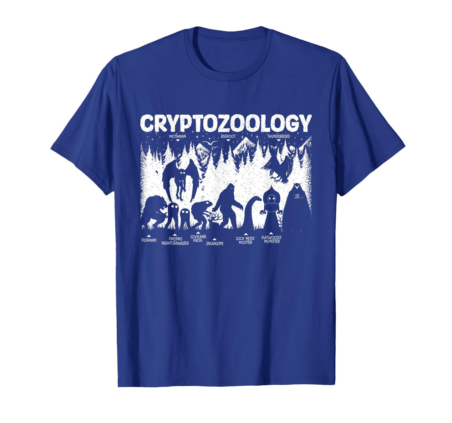 Cryptozoology Cryptid Bigfoot Mothman Dogman Other Monsters T-Shirt