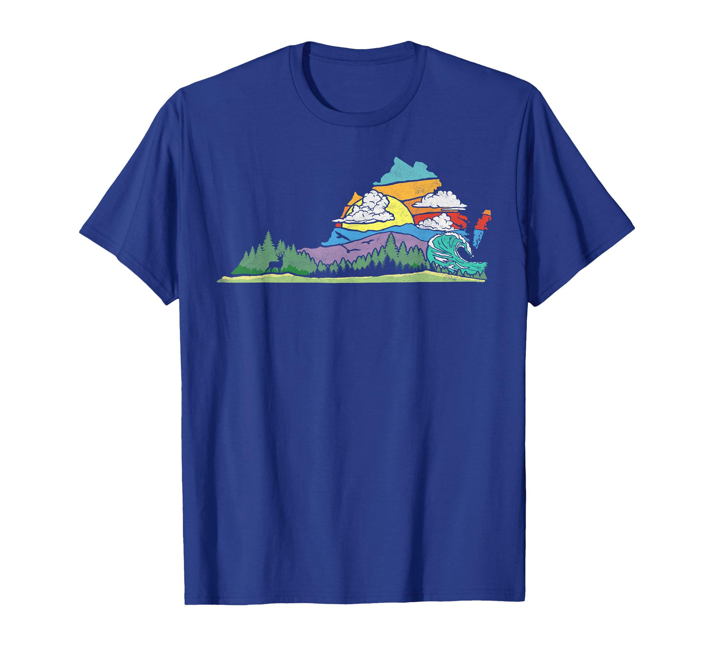 Vintage Virginia Outdoors & Nature Lover Retro 80s Graphic T-Shirt