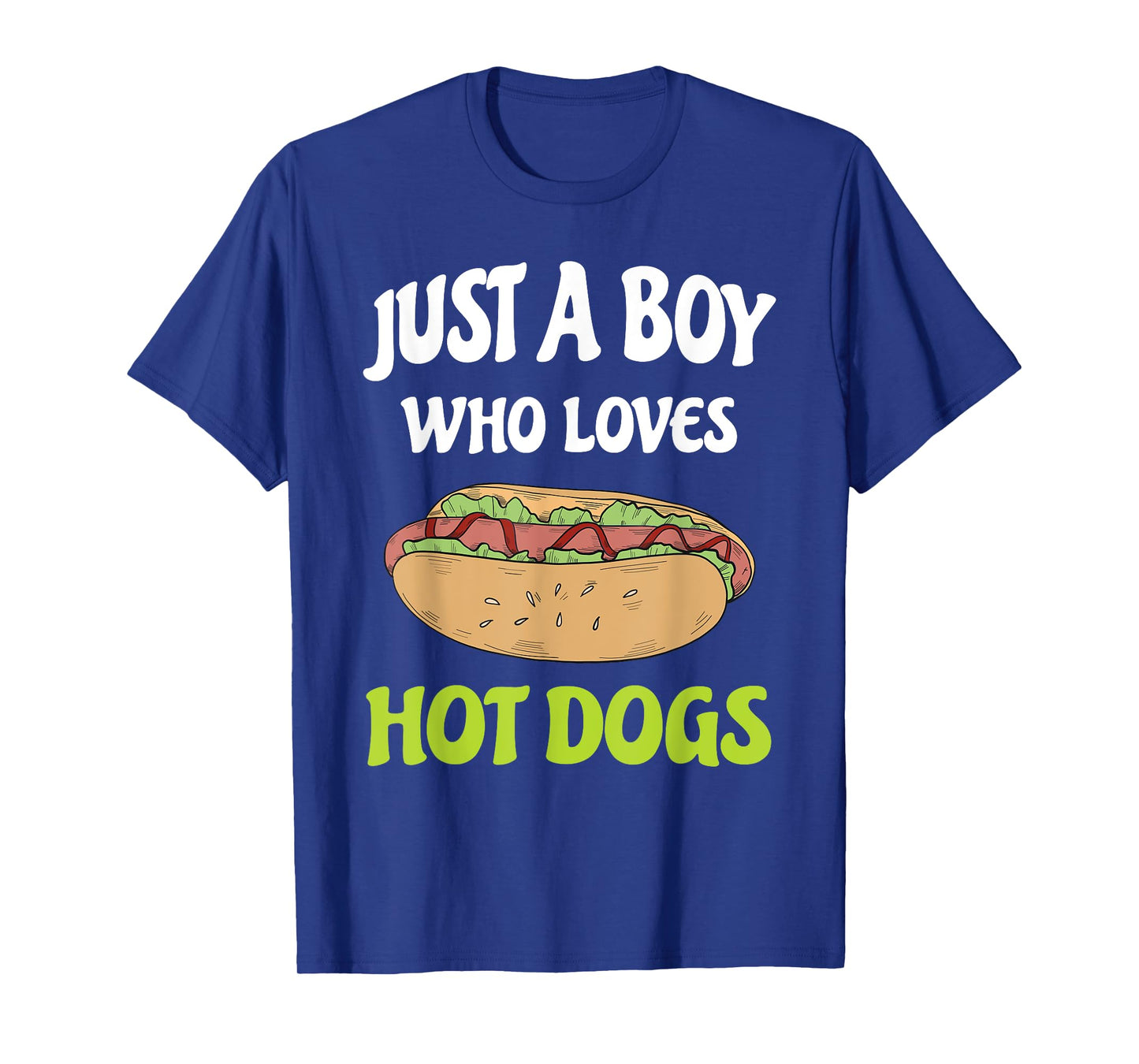 Just A Boy Who Loves Hot Dogs Funny Hot Dog Design Toddler T-Shirt