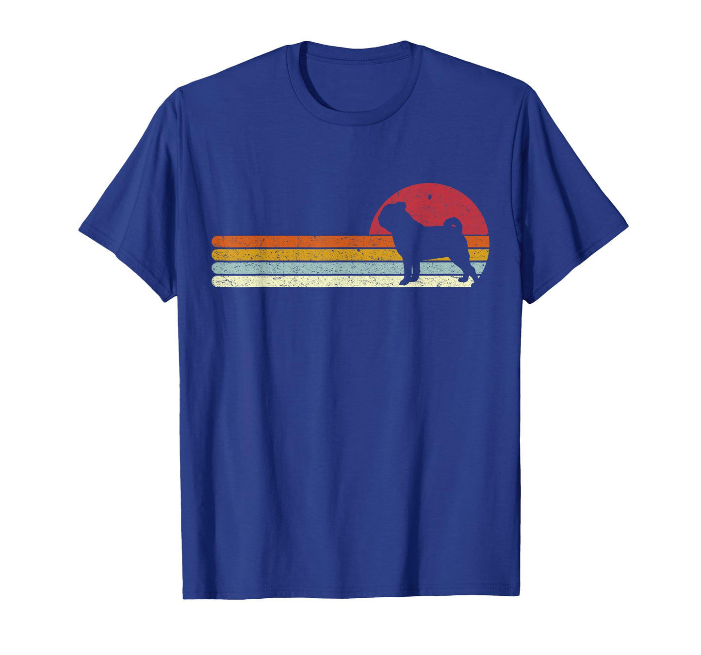 Sunset Pug Distressed Mops Carlino Carlino for Dog Owners T-Shirt