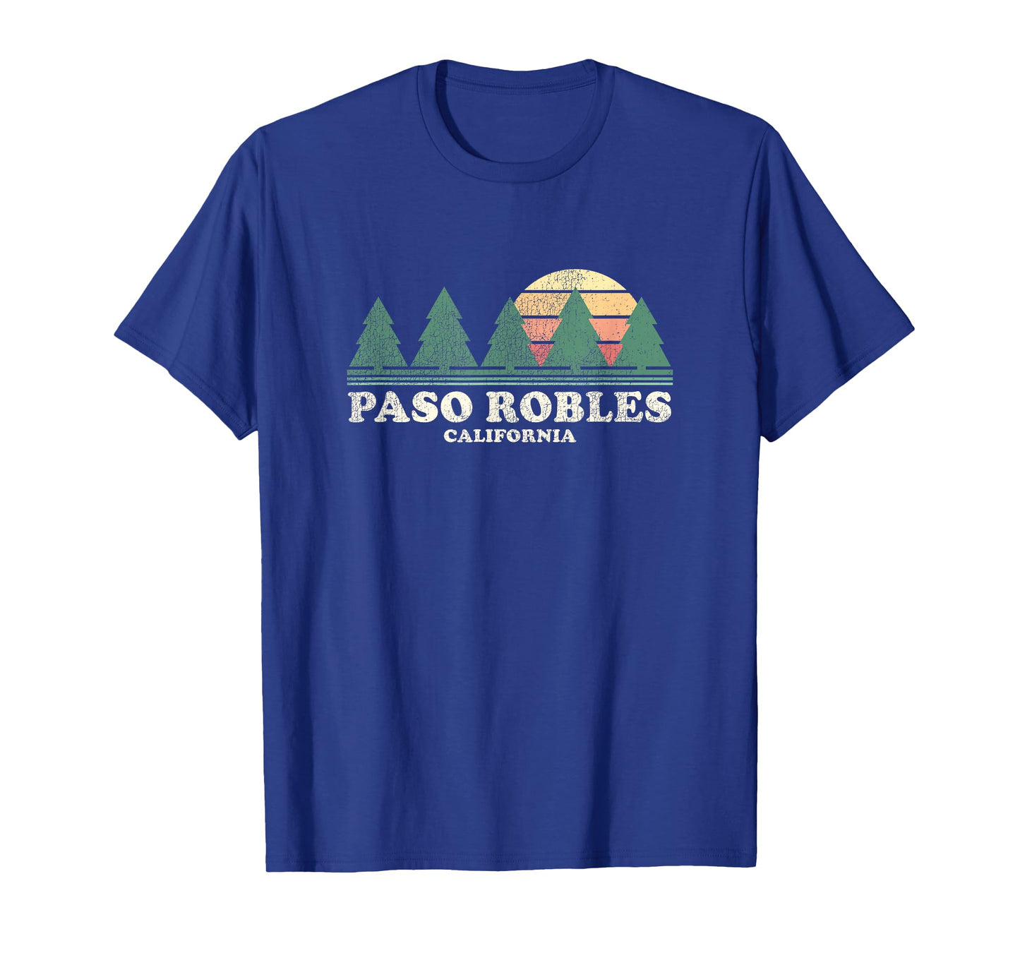 Paso Robles CA Vintage Throwback Tee Retro 70s Design T-Shirt