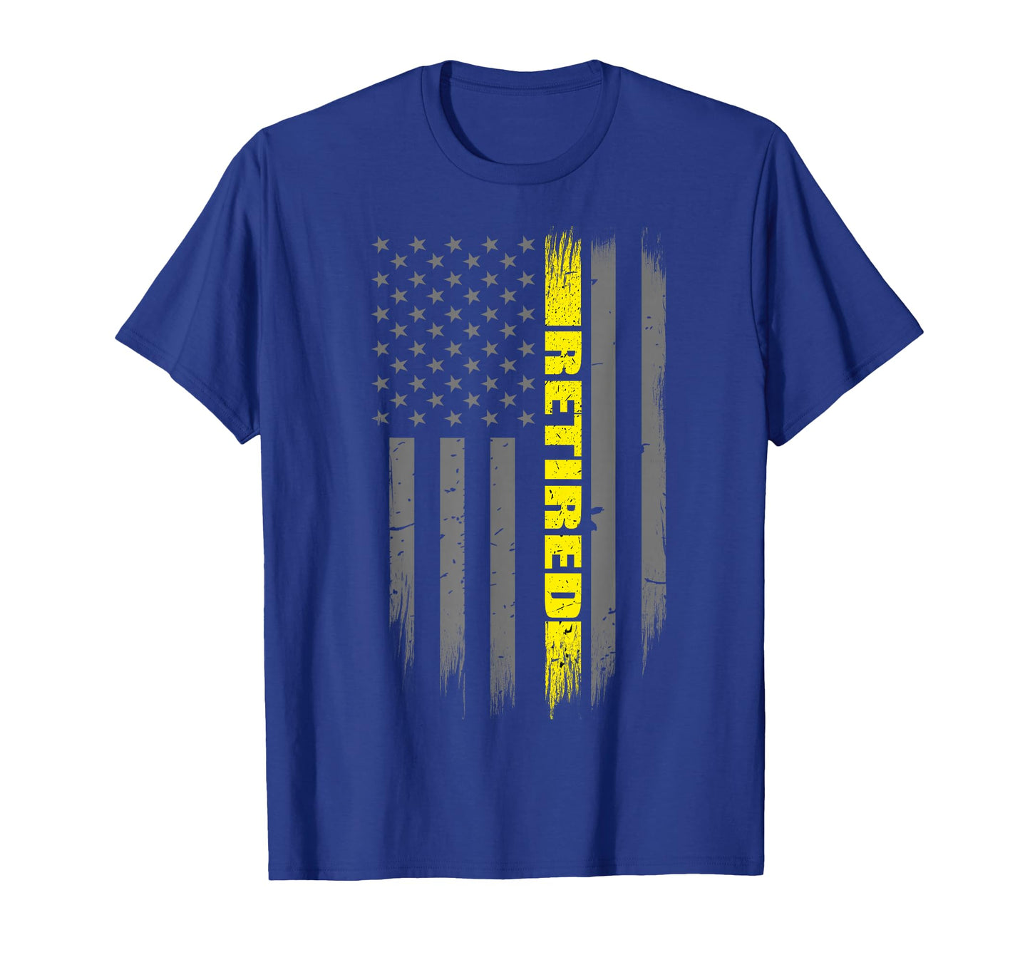 Retired 911 Dispatcher Gift - Thin Gold Line Flag T-Shirt