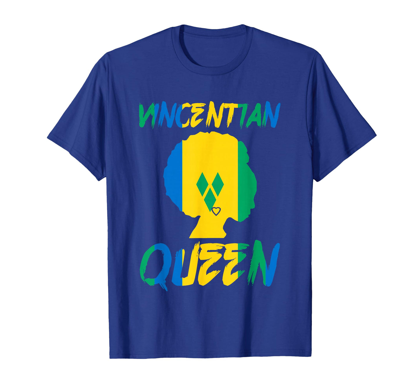 Vincentian Queen St Vincent Grenadines Flag Afro Pride Home T-Shirt