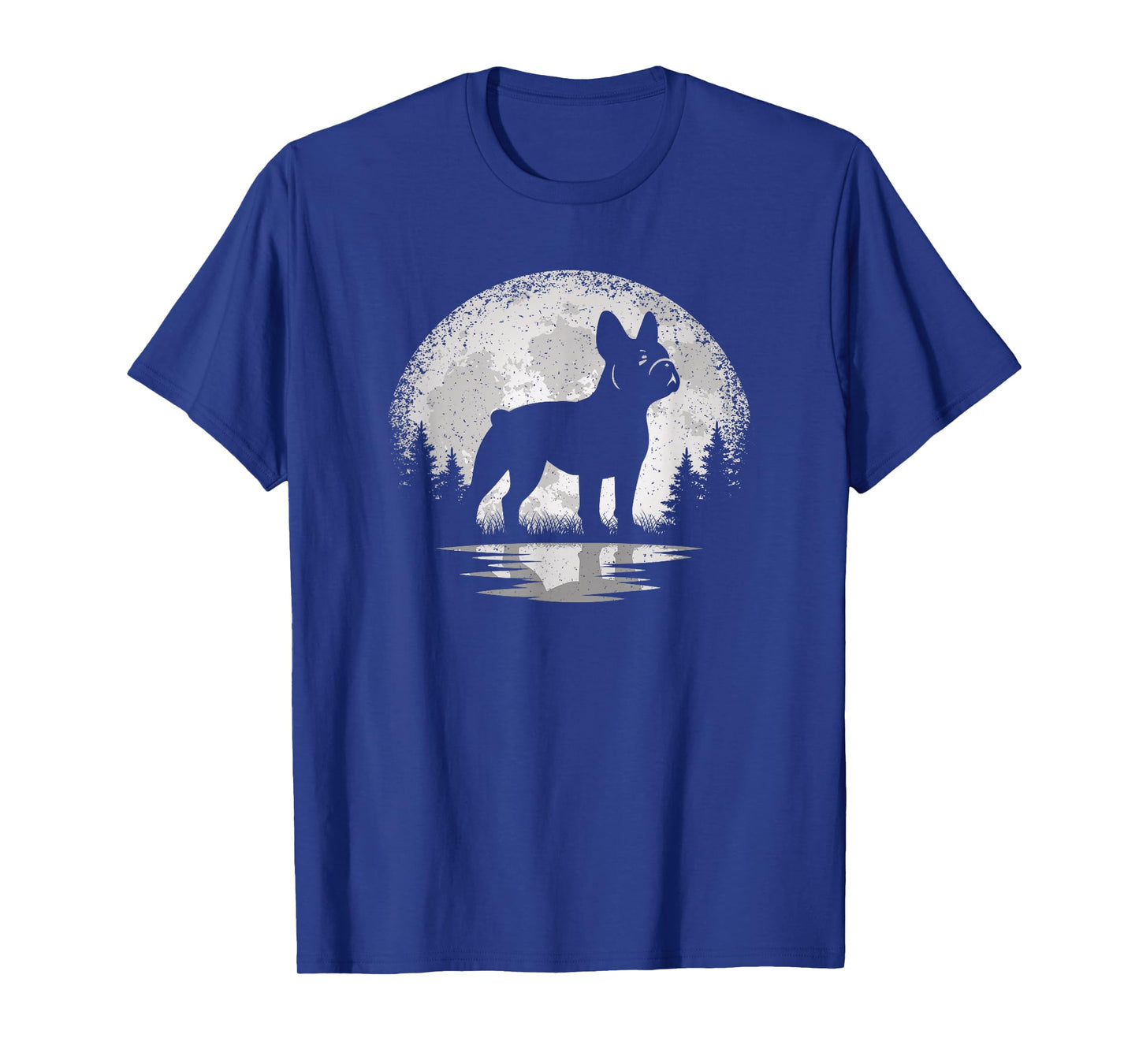 Frenchie Moon Vintage French Bulldog Men Women T-Shirt