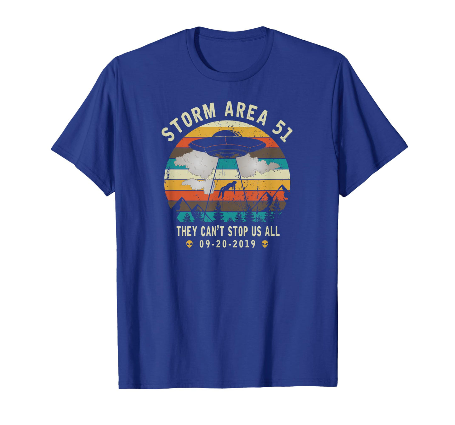 Storm Area 51-They Can't Stop Us All-Vintage Alien Abduction T-Shirt