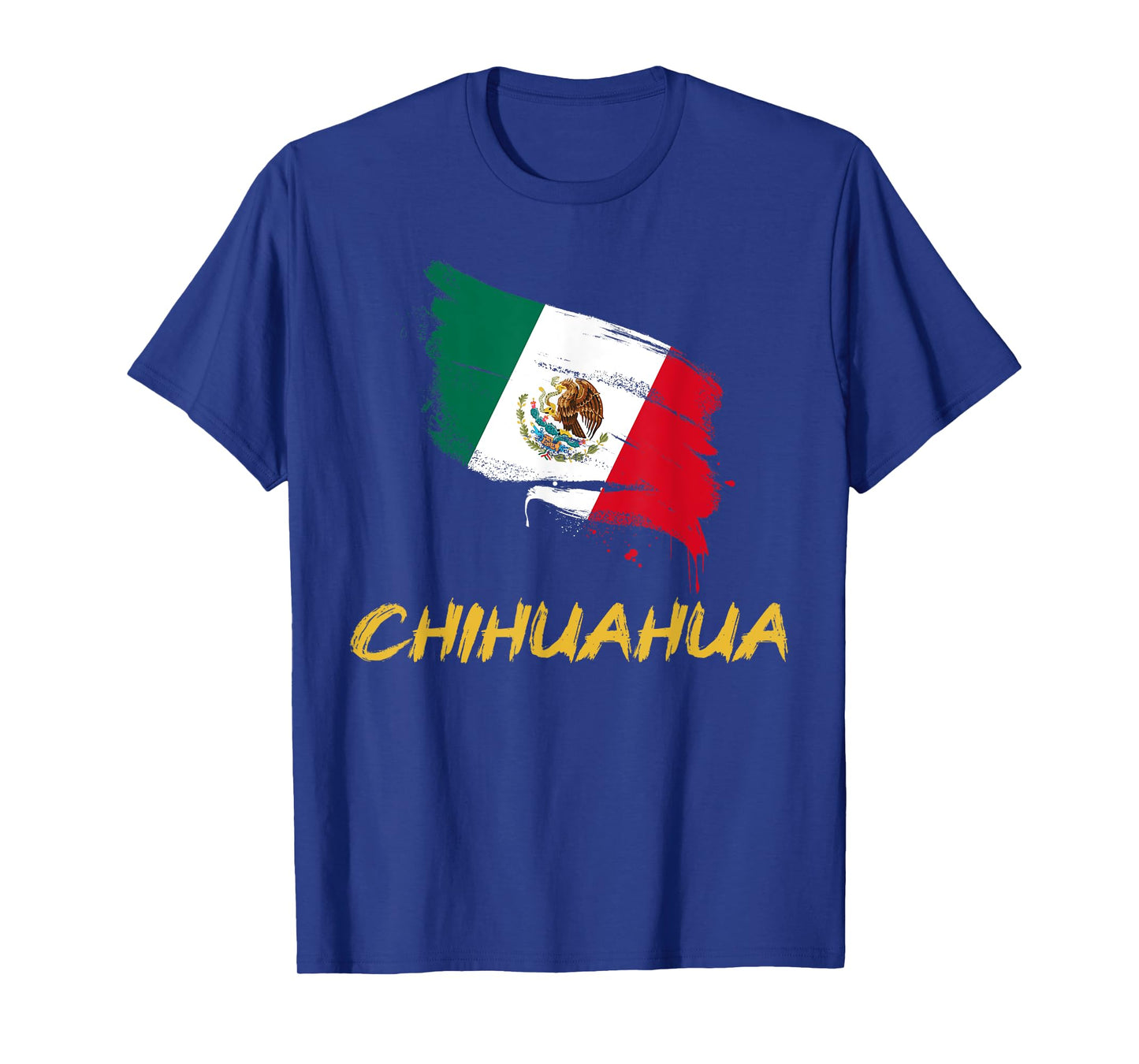 Chihuahua Mexico MX Mexican Heritage Flag Paint Stroke T-Shirt