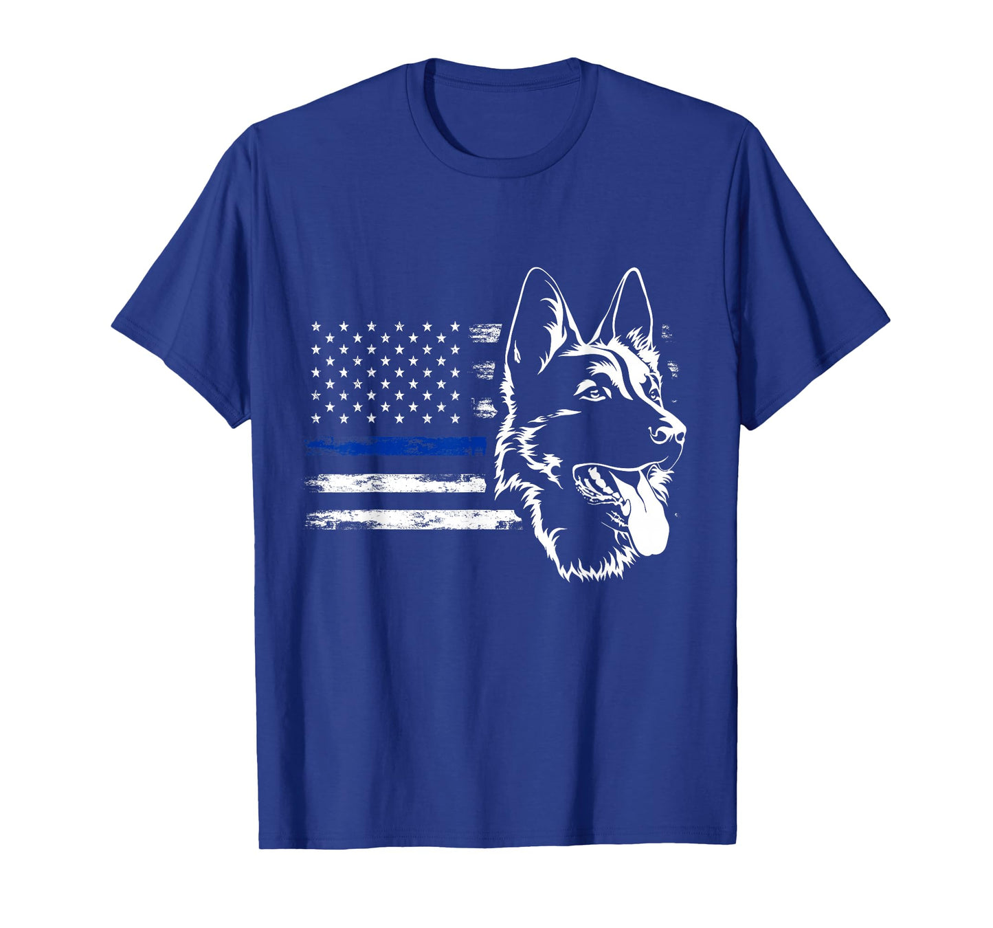 US Flag German Shepherd Police T-Shirt