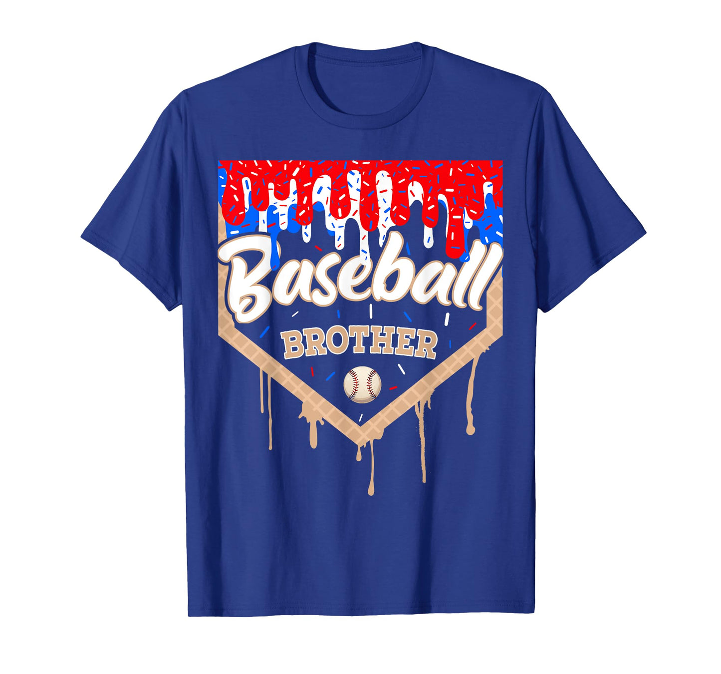 Baseball Drip Brother Ice Cream Home Plate Baseball Sports T-Shirt