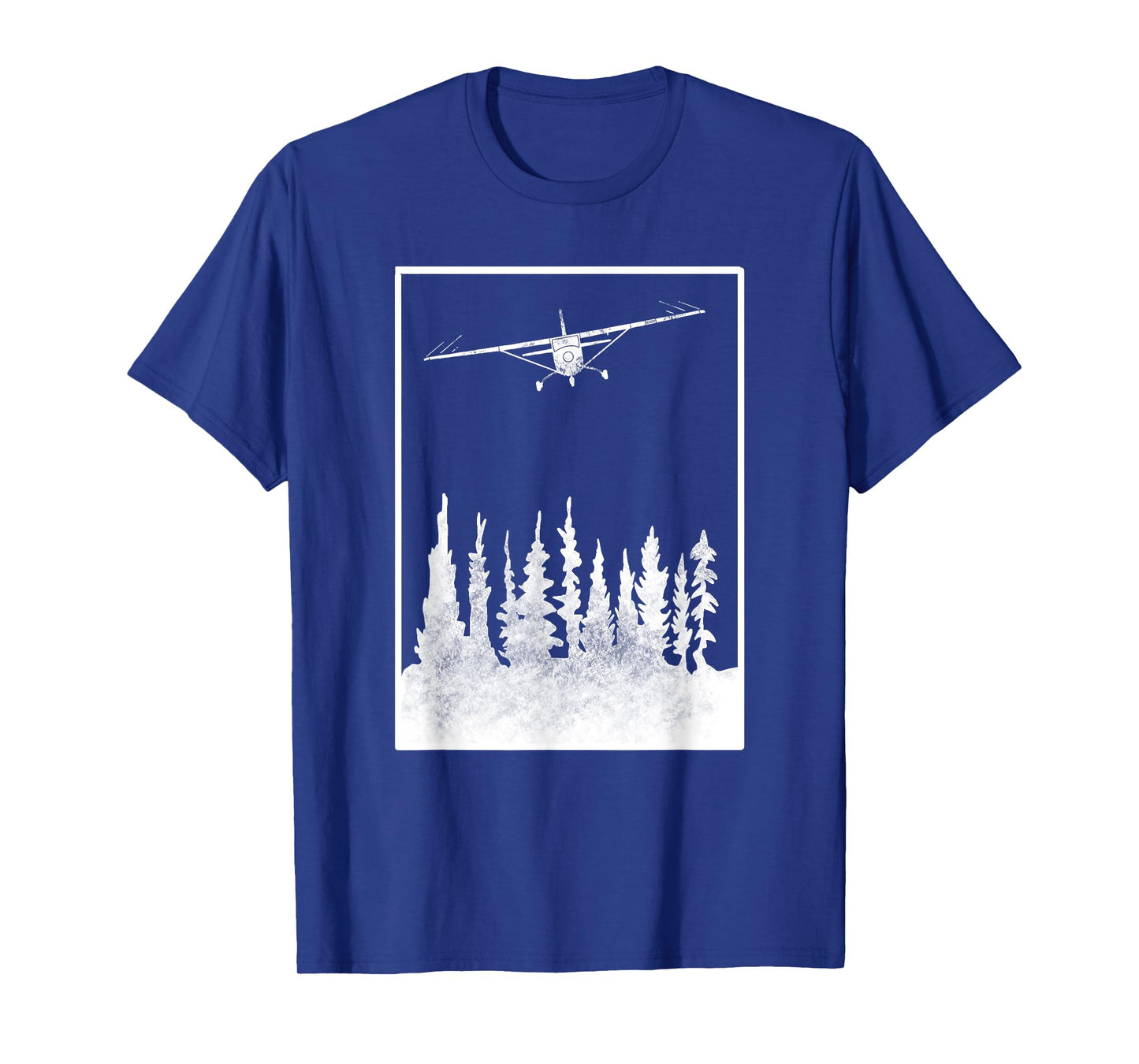 Airplane Graphic C172 over Trees - Pilot Present - Aviation T-Shirt