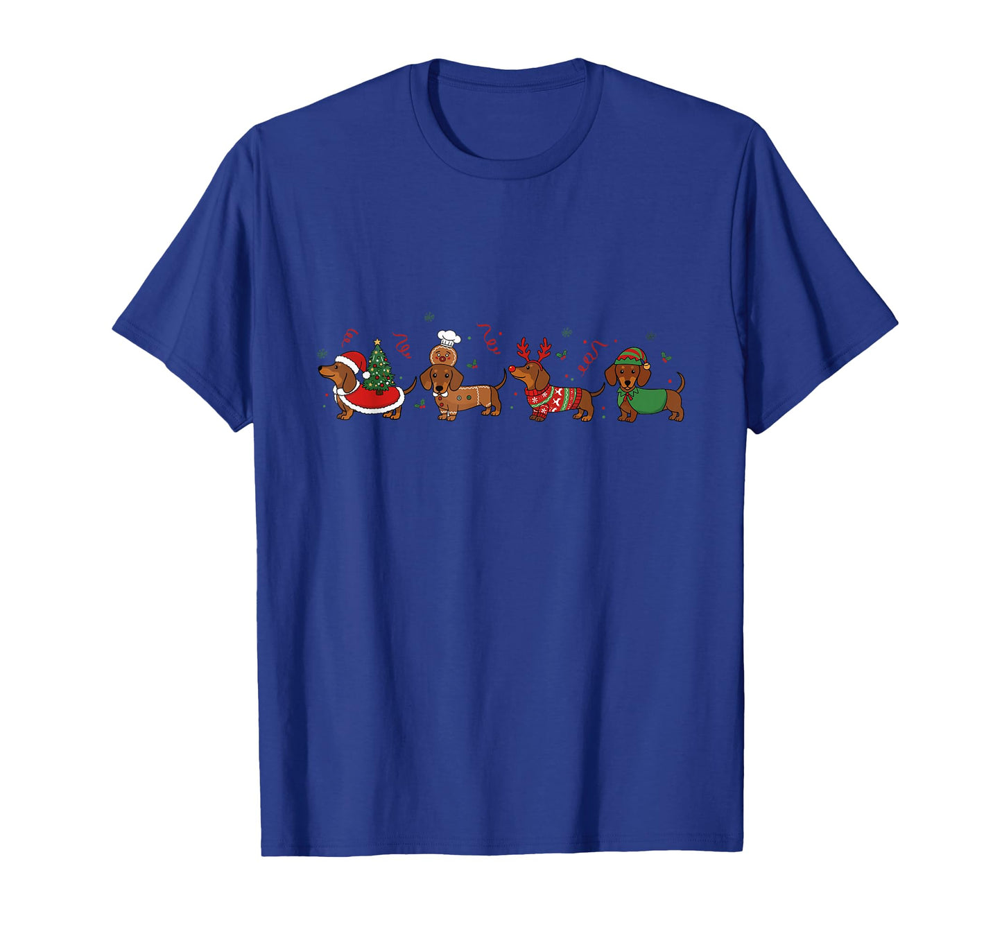 Santa Dachshund Christmas Dachshund Wiener Dog Mom Dog Lover T-Shirt