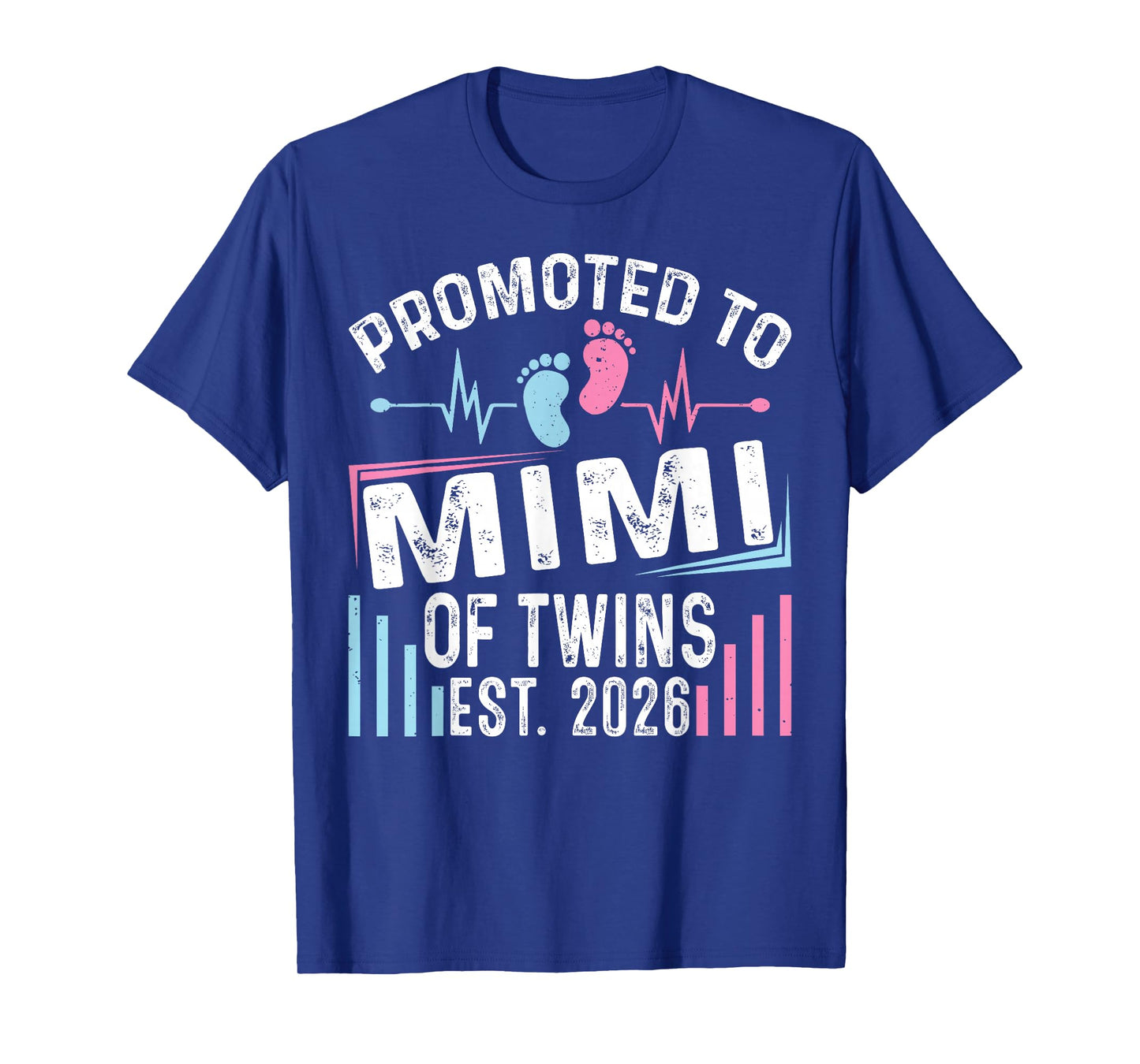 Promoted to Mimi of Twins Est 2026 Baby Shower Vintage T-Shirt