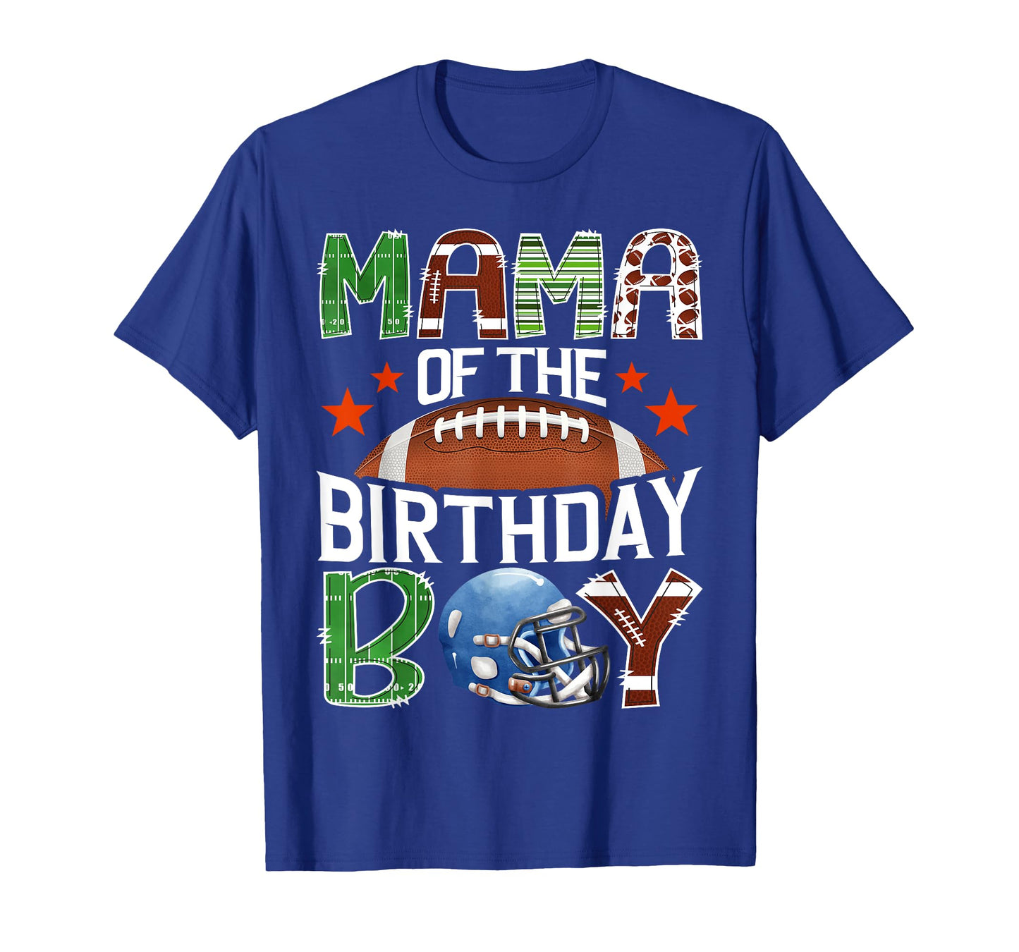 Mama Of The Birthday Boy Football 1St Year Down Birthday T-Shirt