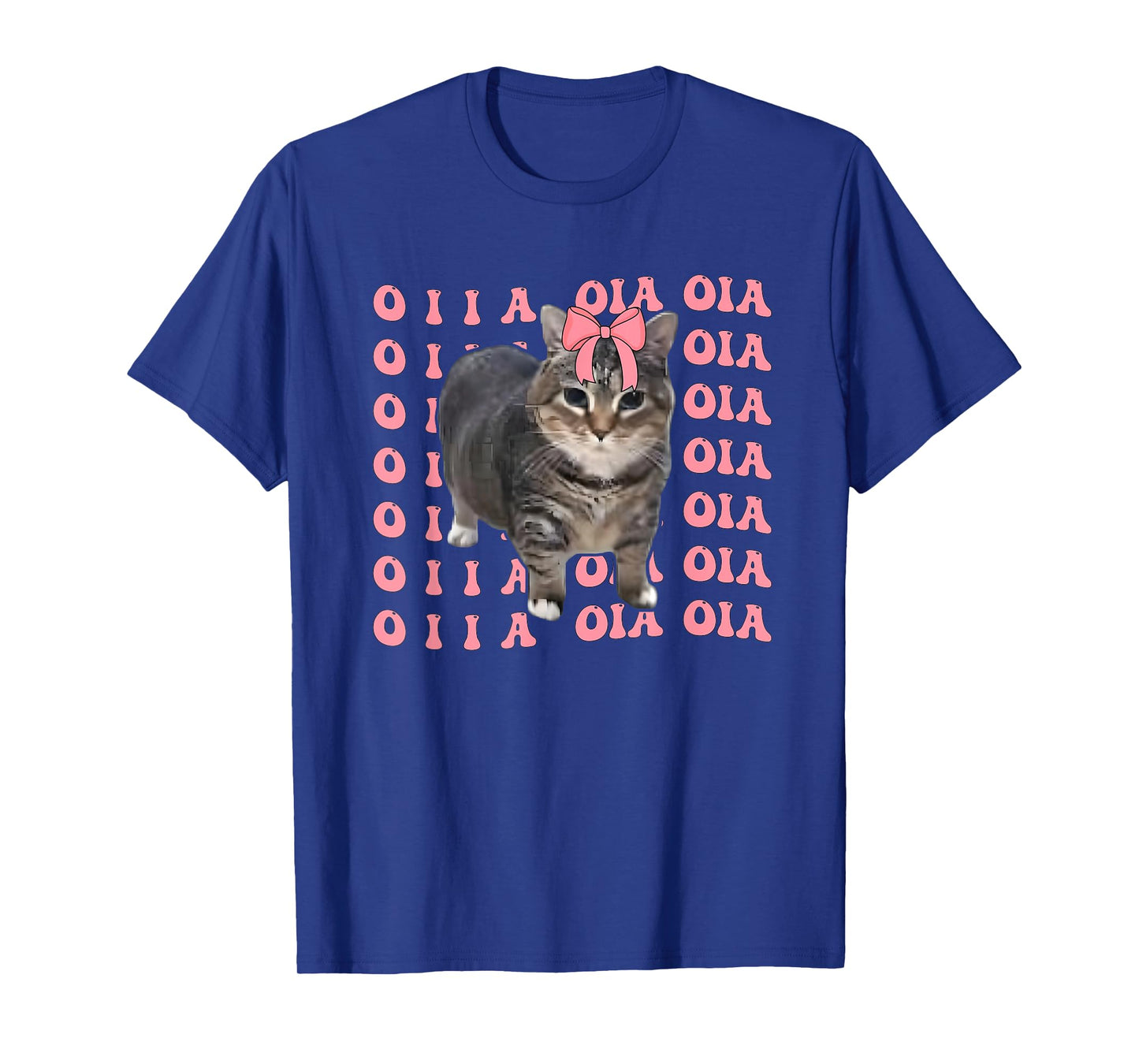 Oia Cat Meme Pink Bow Oiia Cat Coquett Bow Kawai Cat Lover T-Shirt