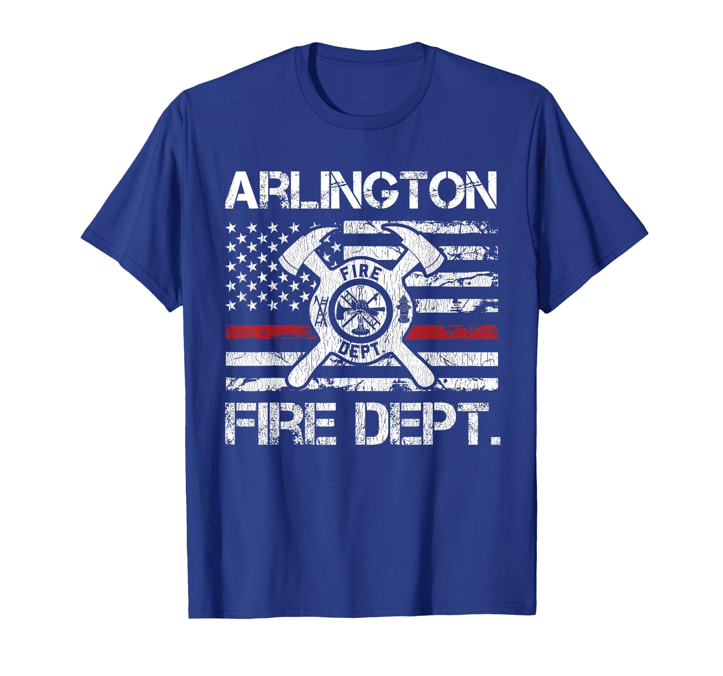Arlington Texas Fire Department Thin Red Line Logo T-Shirt