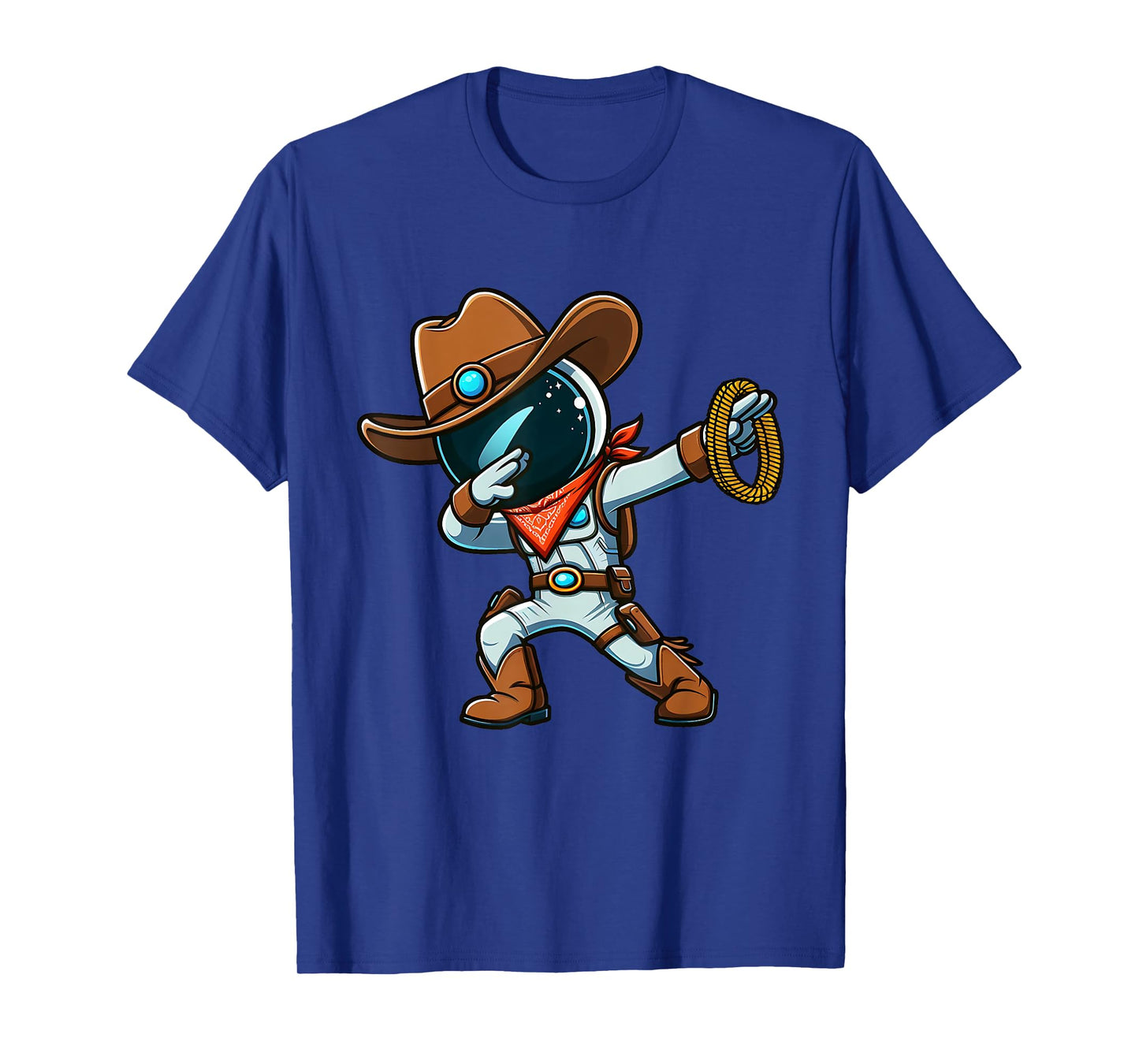 Dabbing Boys Astronaut Cowboy Space Halloween T-Shirt