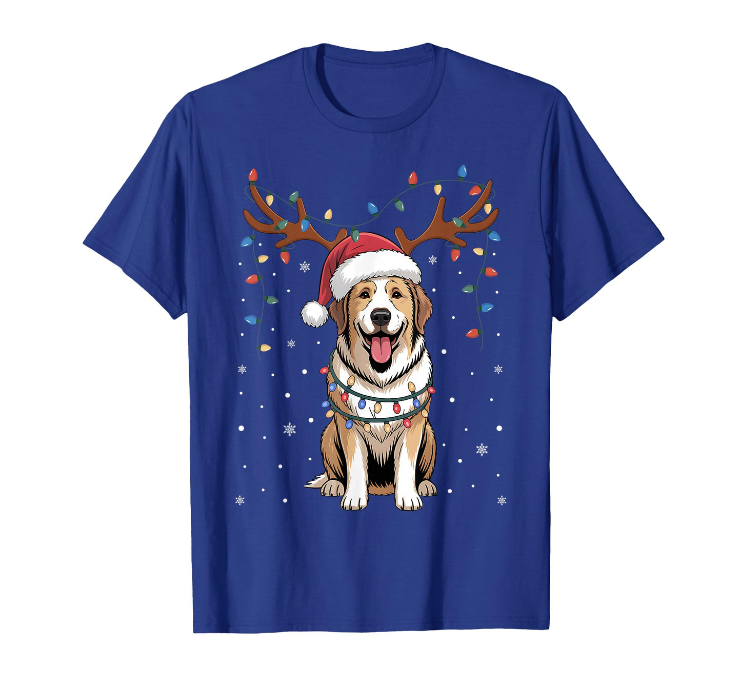 Christmas Great Pyrenees Dog Santa Reindeer Xmas Pet Dogs T-Shirt