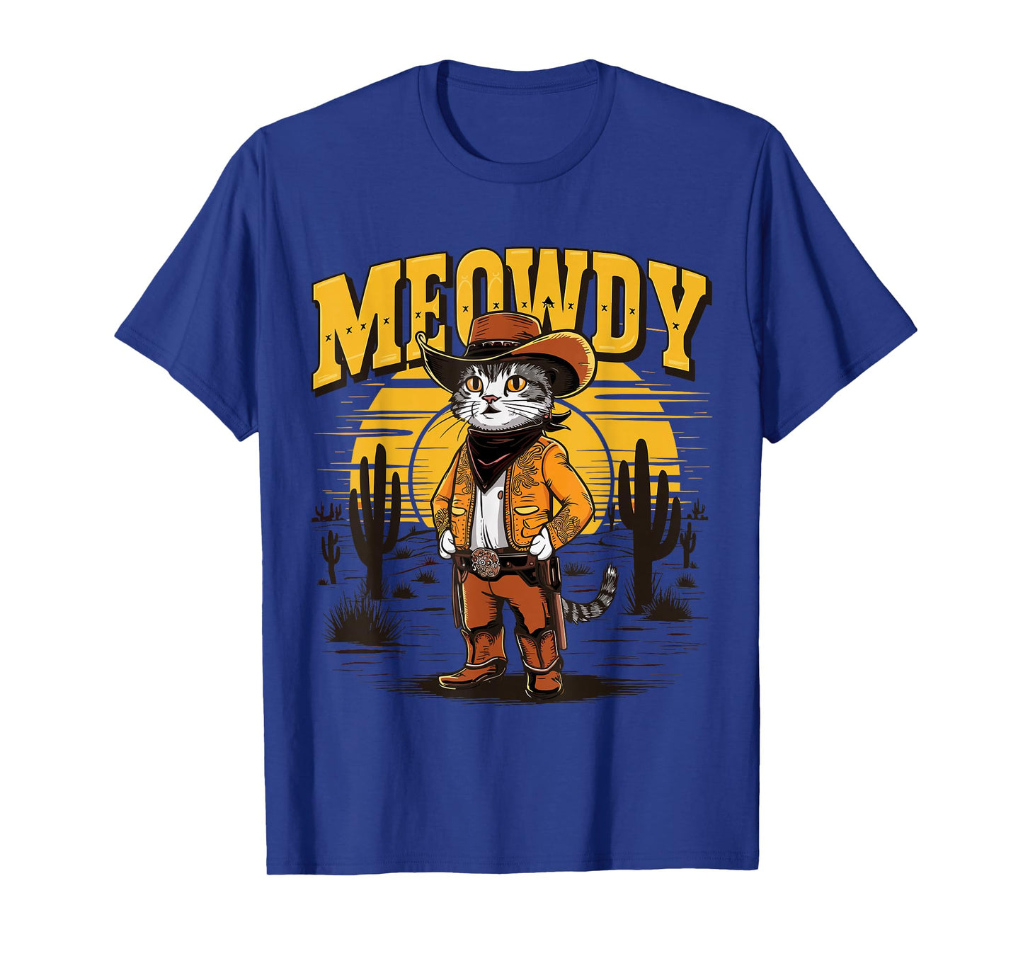 Meowdy Cowboy Cat Country Western Cat T-Shirt