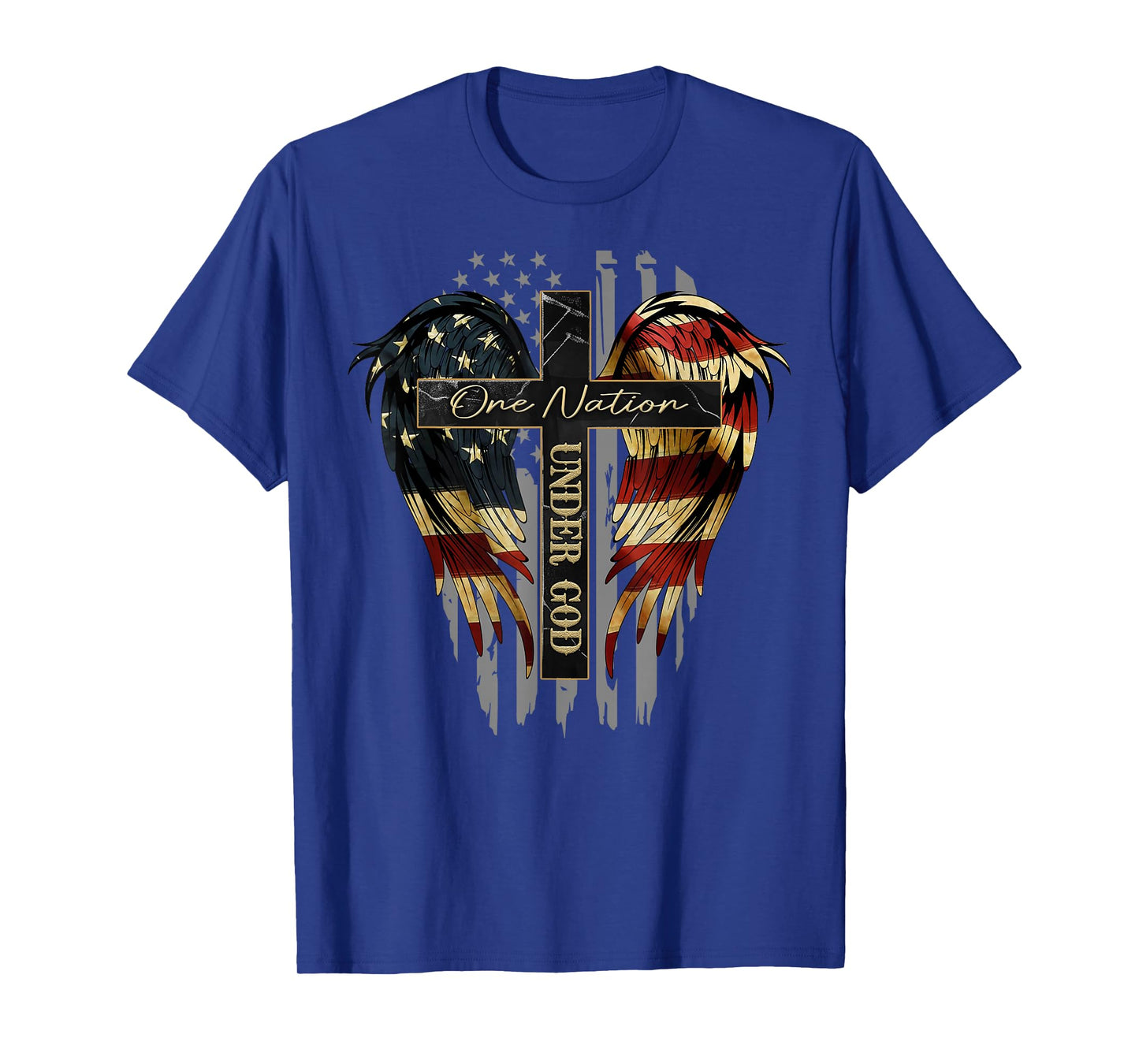 One Nation Under God Cross Wings – Patriotic Christian Gift T-Shirt