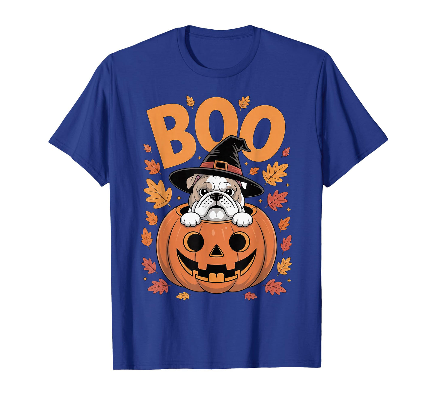 Bulldog Costume on Pumpkin Halloween Bulldog T-Shirt