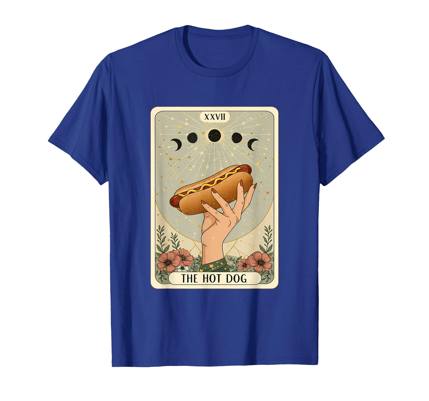 The Hot Dog Tarot Card Funny Mystic Food Humor Graphic T-Shirt for Men Women Kids
