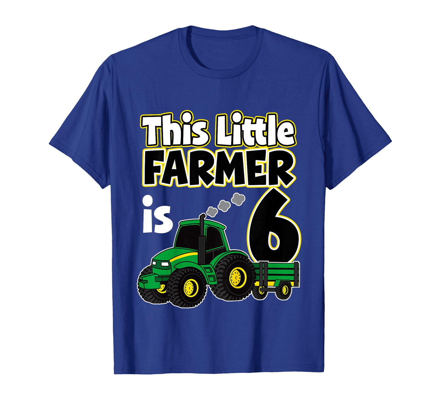 6th Birthday This Little Farmer Tractor 6 Year Old T-Shirt