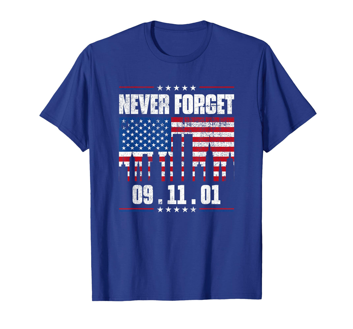 Never Forget September 11 2001 Memorial Day American Flag T-Shirt