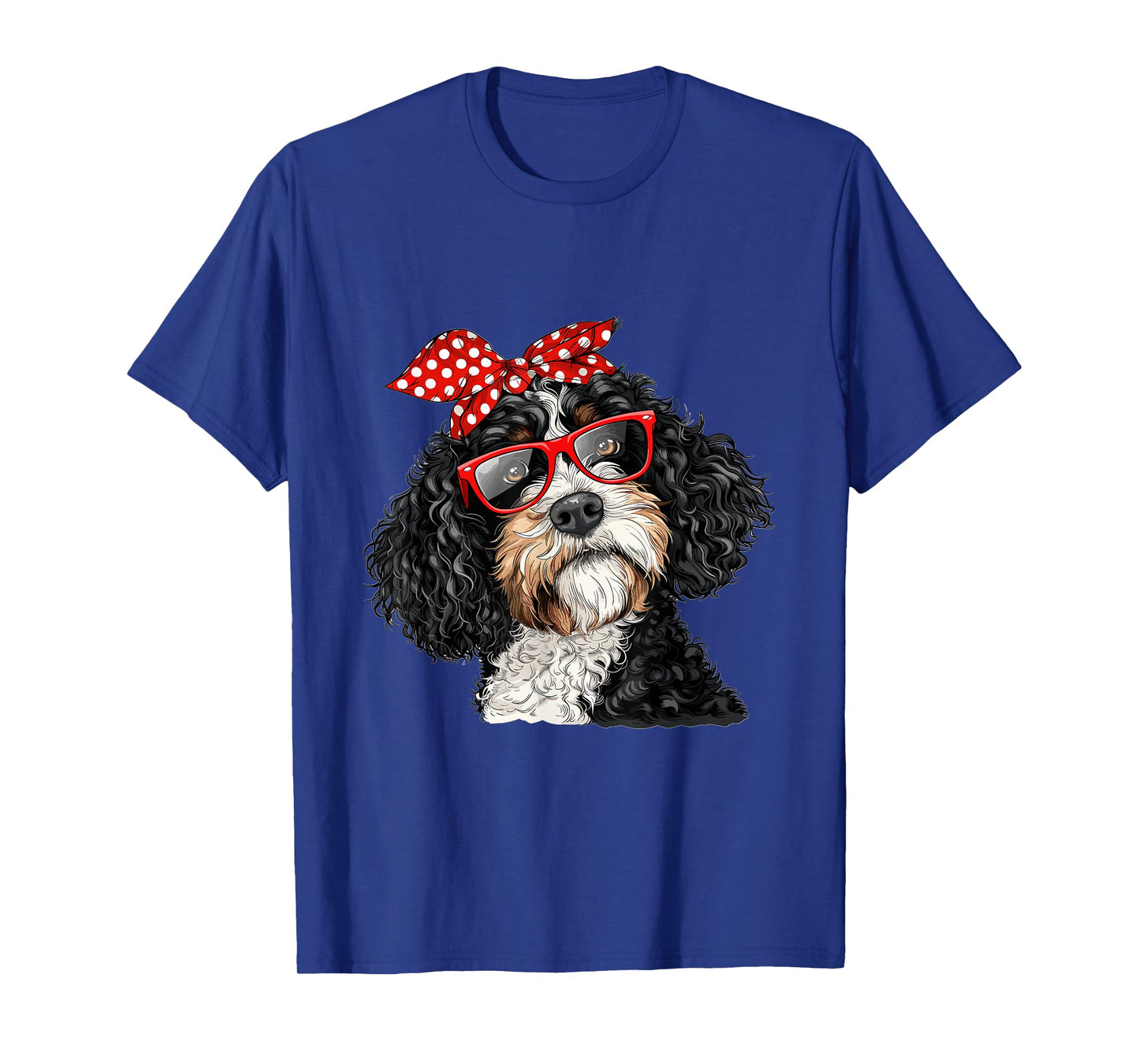Bernedoodle Dog Mom Bandana Mothers Day Graphic T-Shirt
