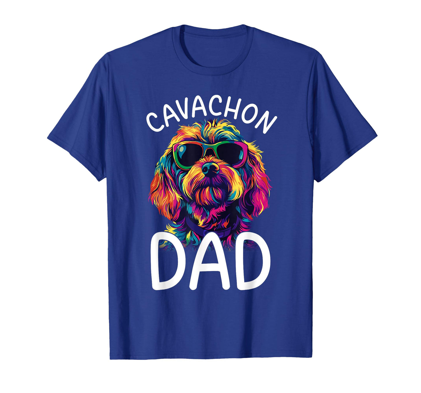 Cavachon Lovers Colorful Pop Art Mens Cavachon Dad T-Shirt