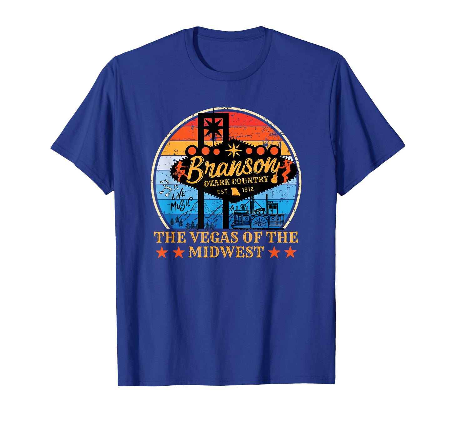 Retro Vintage Branson Missouri Vegas of the Midwest Tourism T-Shirt