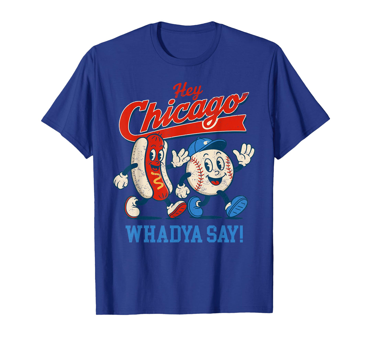 Hey Chicago Whadya Say Baseball and Hot Dog 4th of July Men T-Shirt