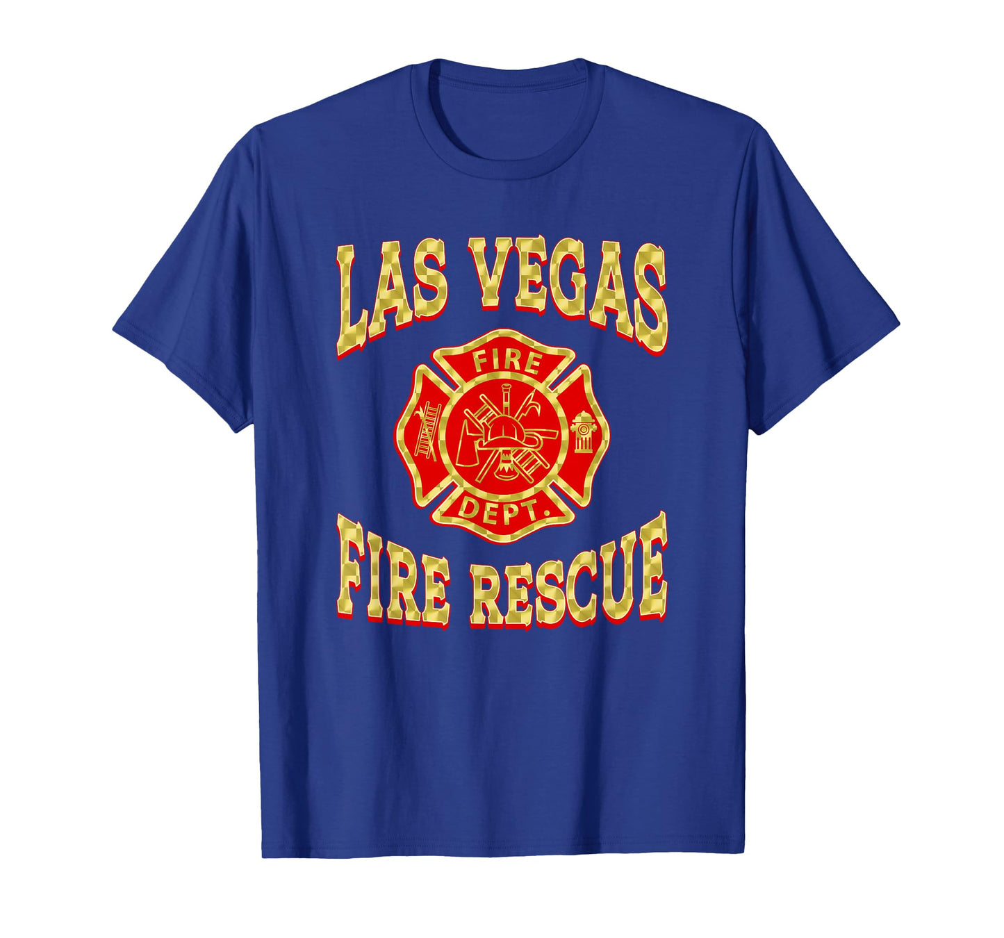 Retro Las Vegas Fire Department Flag Nevada Firefighter T-Shirt