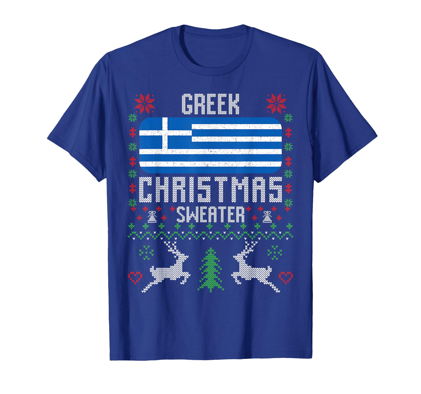 Greece Flag Greek Christmas Sweater T-Shirt