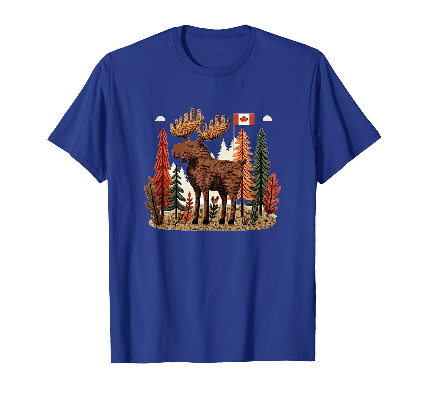 Patriotic Moose Costume with Canada Flag T-Shirt