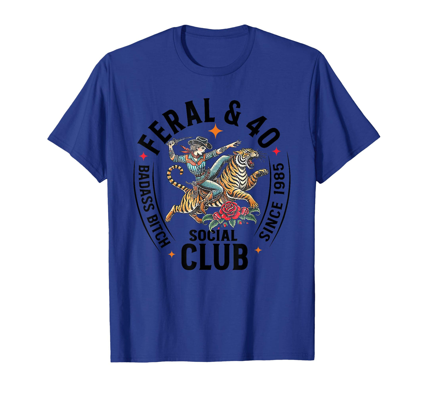 Feral & 40 Social Club Since 1985, Funny 40th Birthday T-Shirt