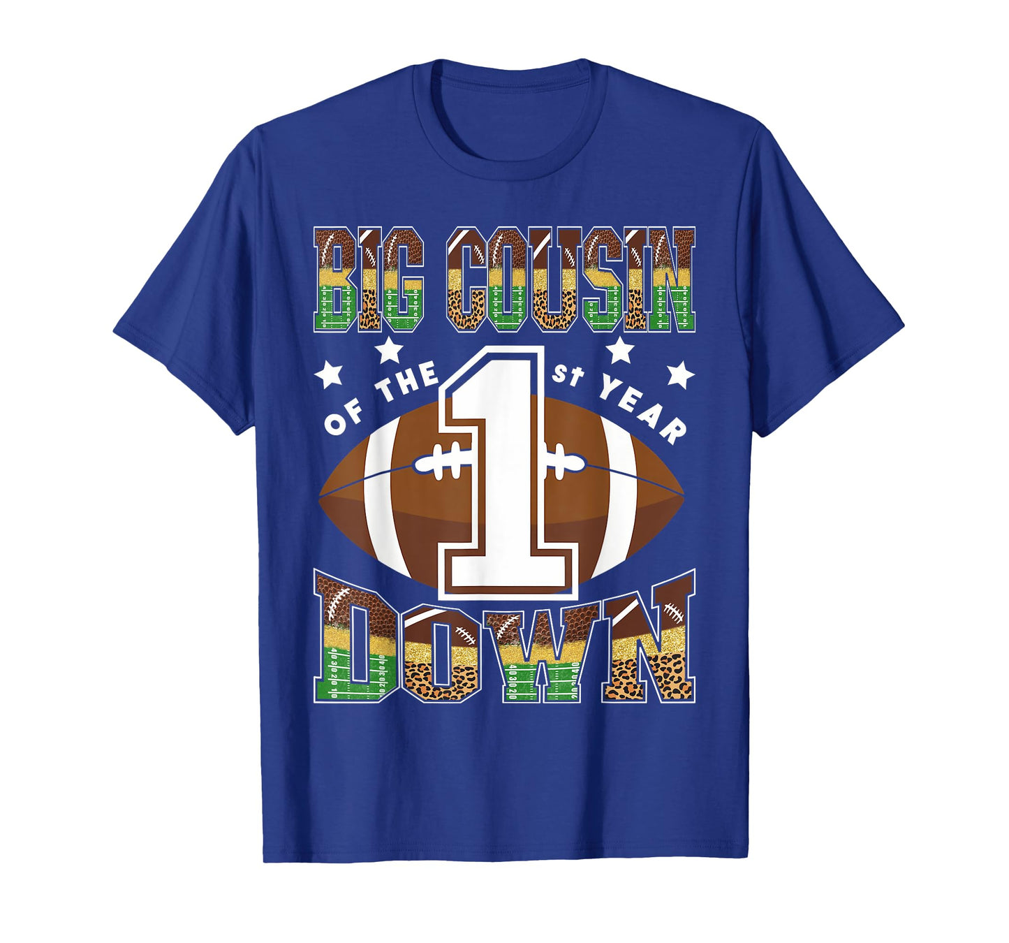Big Cousin Of The 1St Year Down Football First Birthday Boy T-Shirt