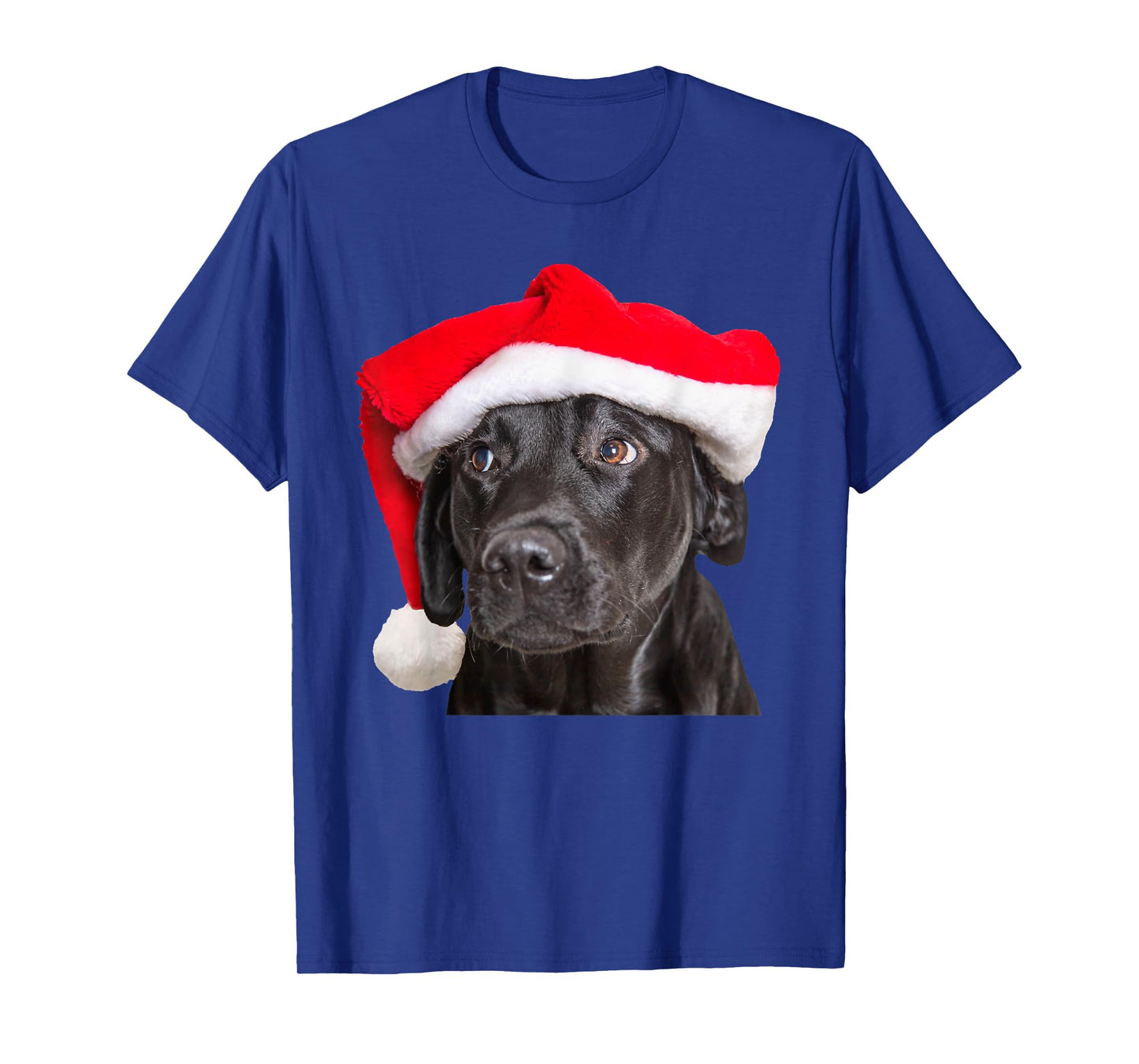 Cute Black Lab Santa Hat Christmas Dog Labrador Retriever T-Shirt for Men Women Kids