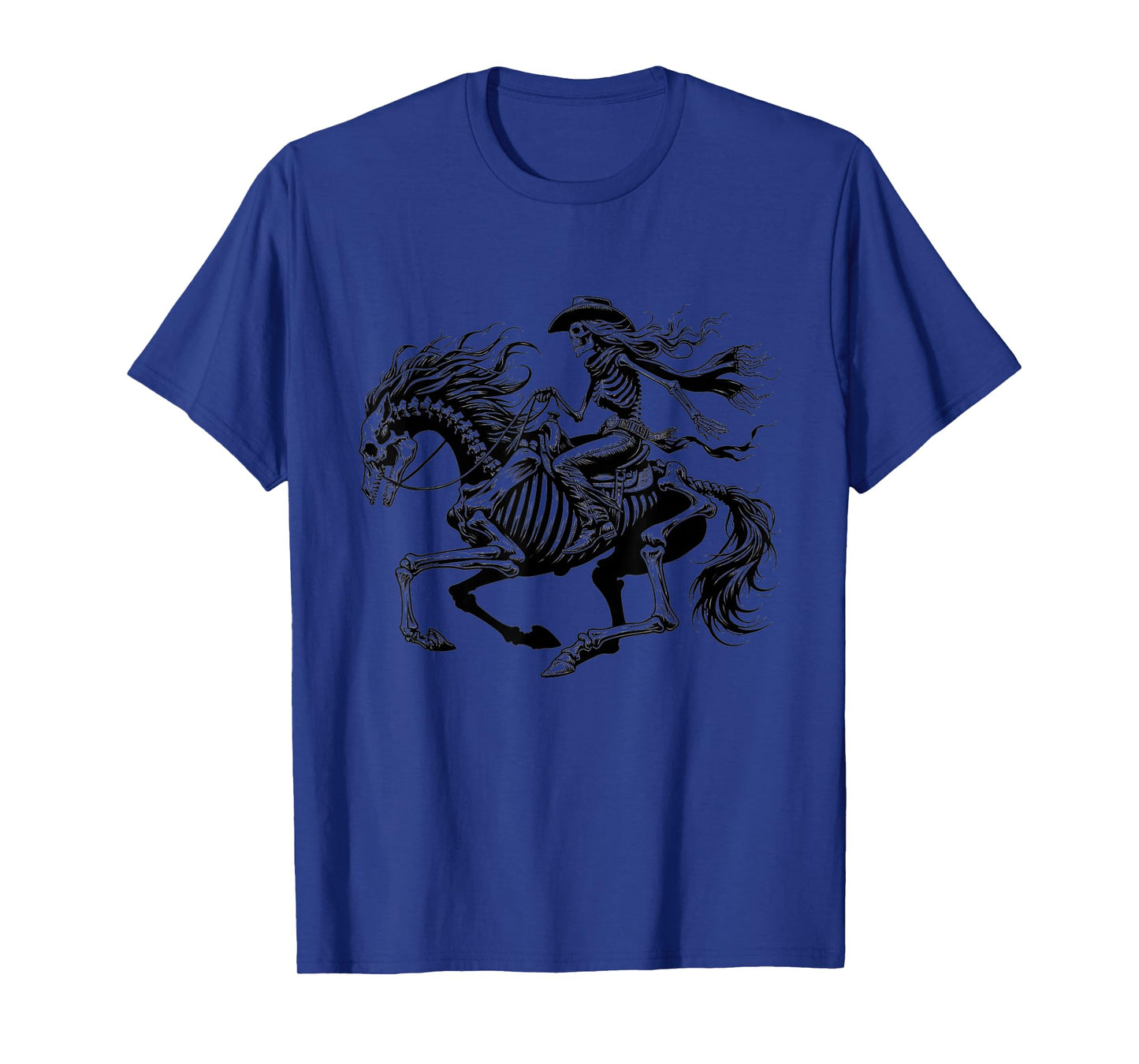 Rustic Skeleton Cowgirl Horse Rider Western Gothic Grunge T-Shirt
