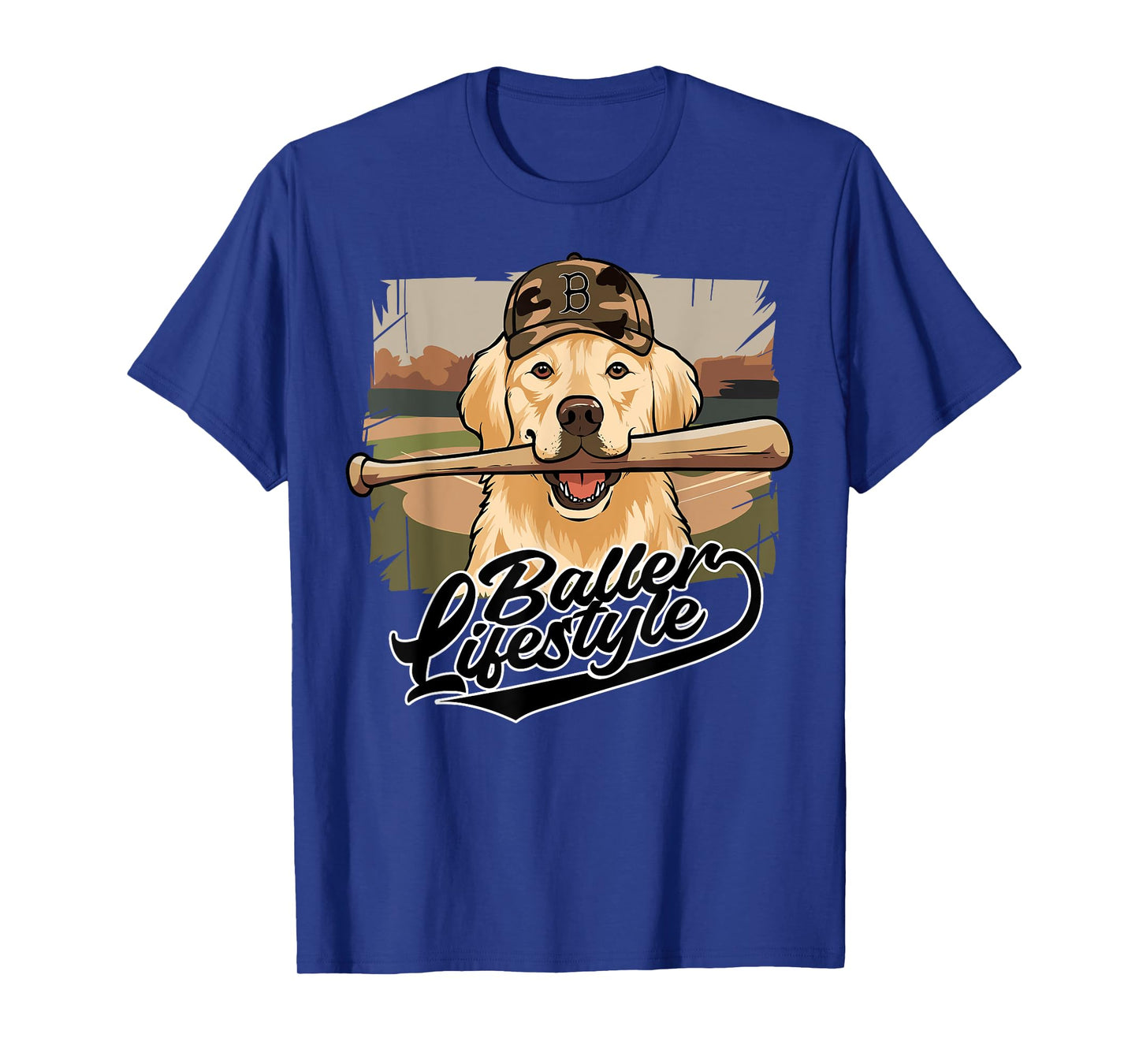 Golden Retrieve Dog Baseball Lifestyle Ice Cream Drip Boy T-Shirt