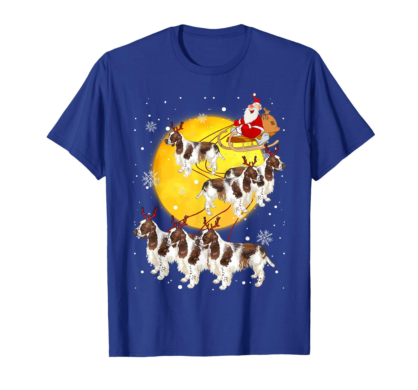 English Springer Spaniel Reindeer Christmas Dog Lover Gifts T-Shirt