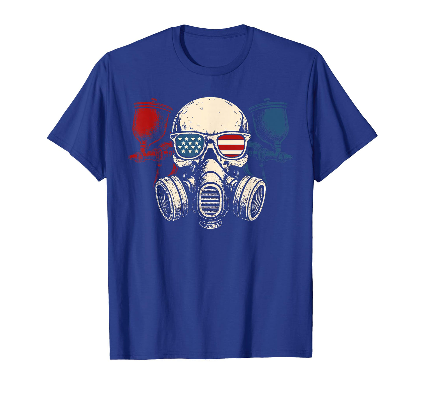 Skull Spray Paint Patriotic Automotive Car Painter T-Shirt