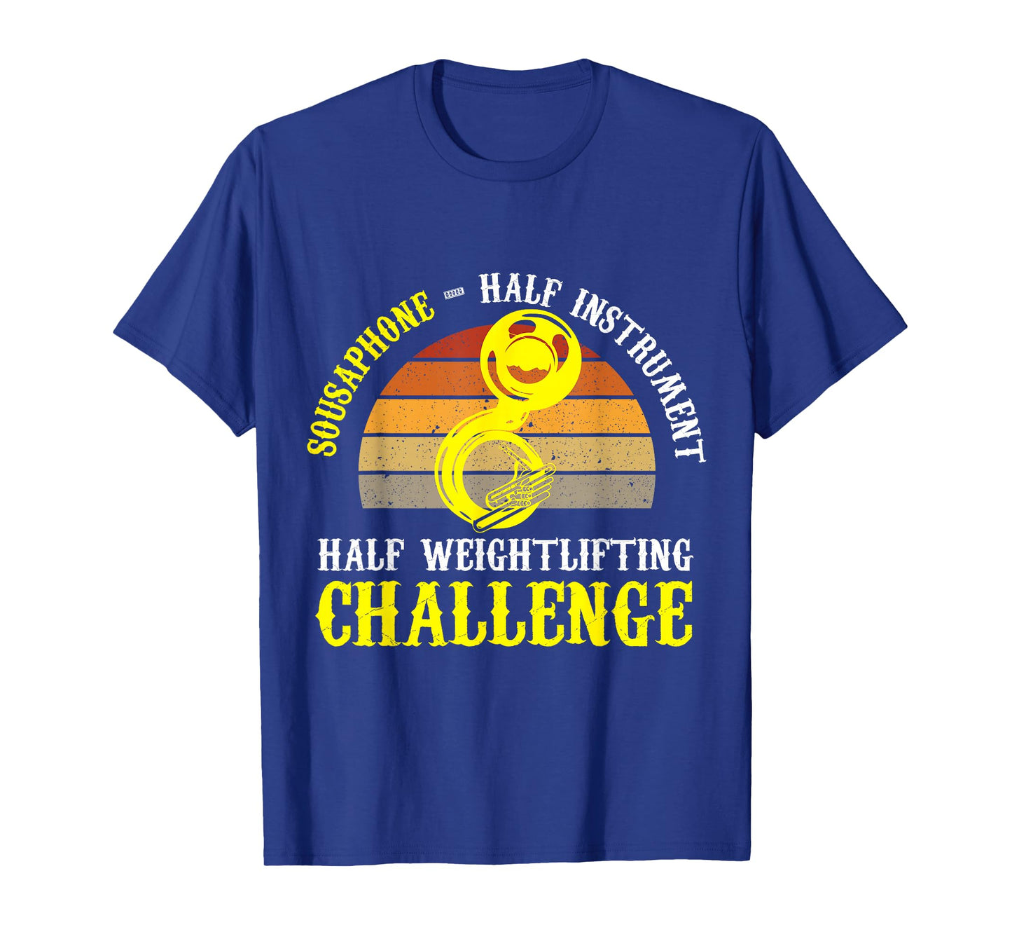 Sousaphone Half Instrument Half Weightlifting Challenge T-Shirt