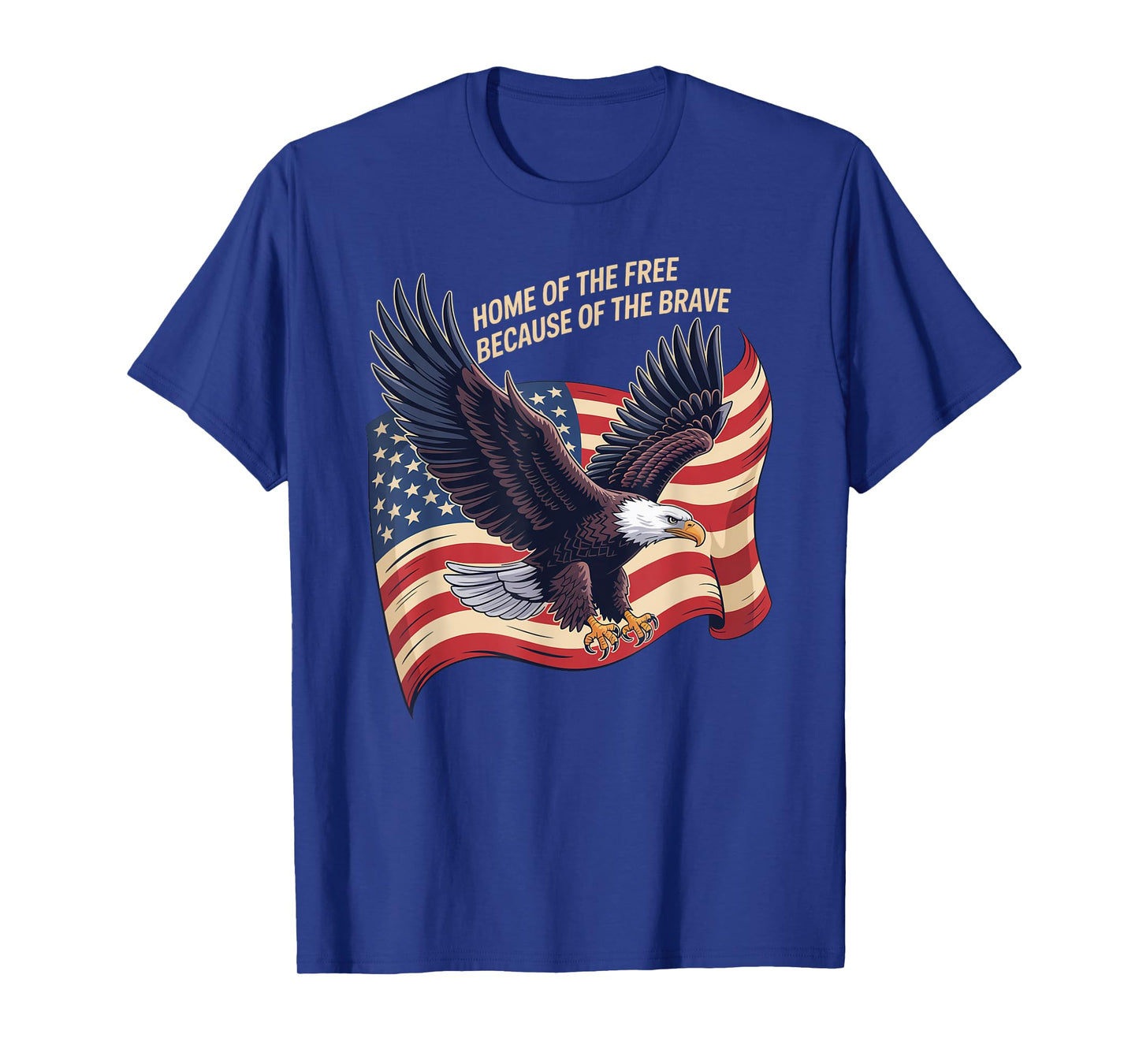 Home of the Free Because of the Brave Eagle Veteran Day T-Shirt