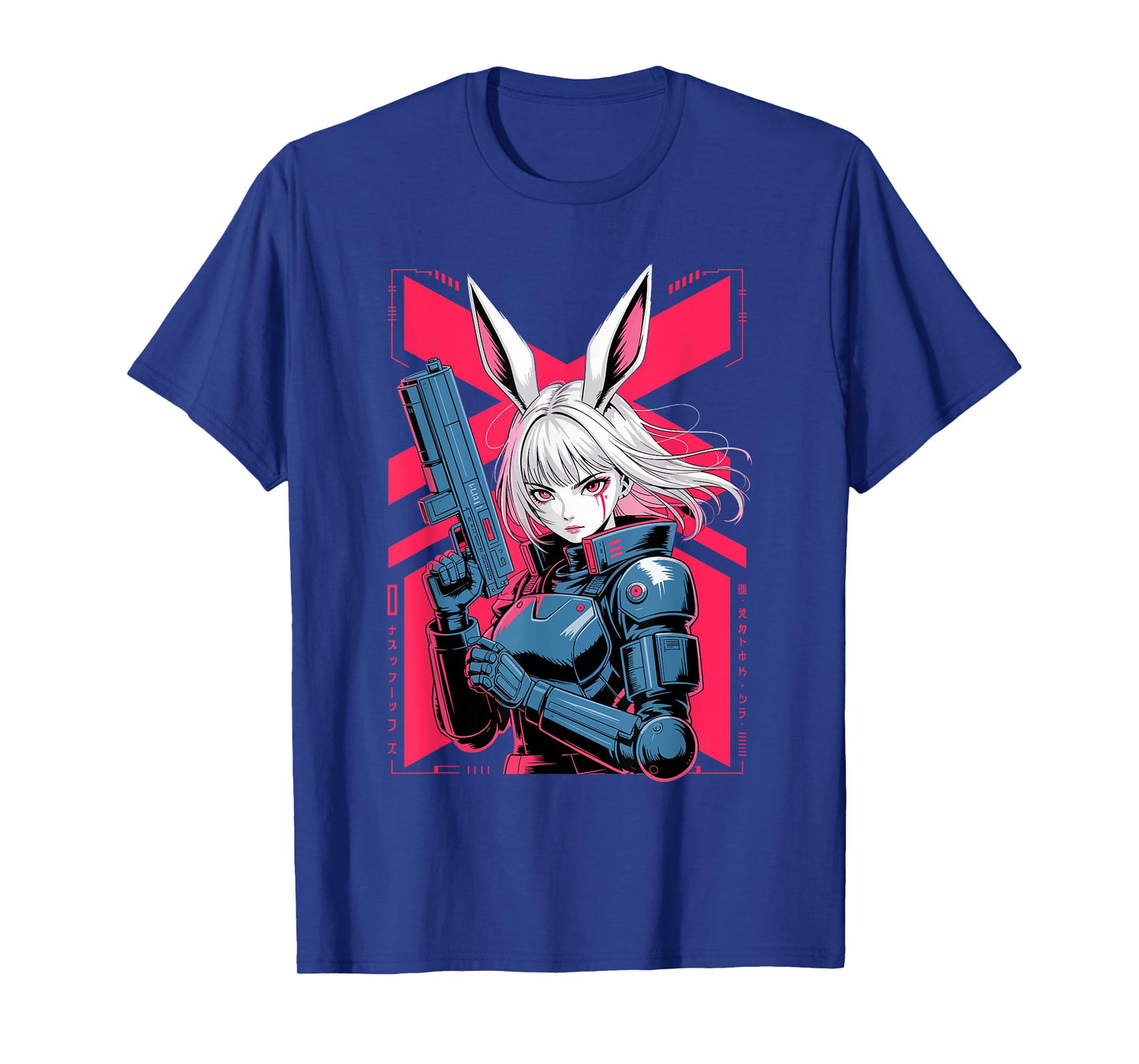 Bunny Girl Techwear Harajuku Anime Manga Cyberpunk Aesthetic T-Shirt