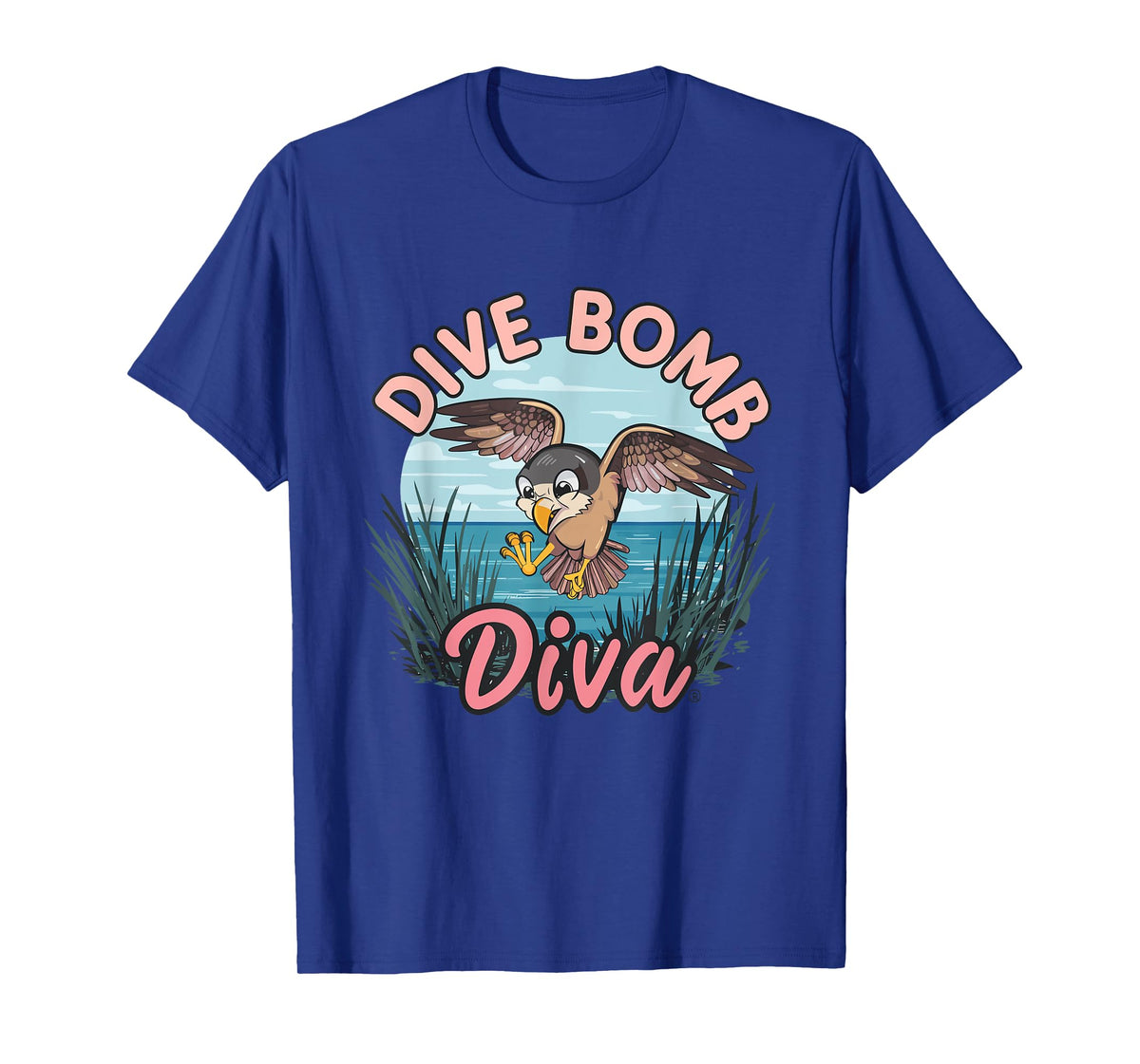 Falcon Dive Bomb Diva Hilarious Bird Pun T-Shirt