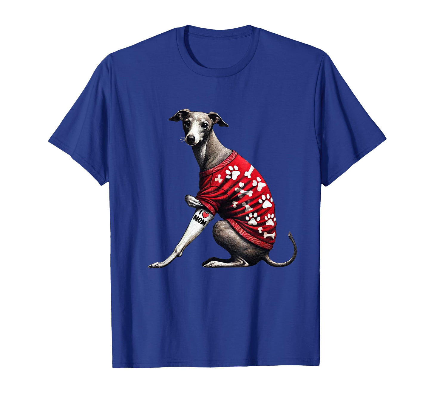 Funny I Love Mom Tattoo Italian Greyhound Mom For Women T-Shirt