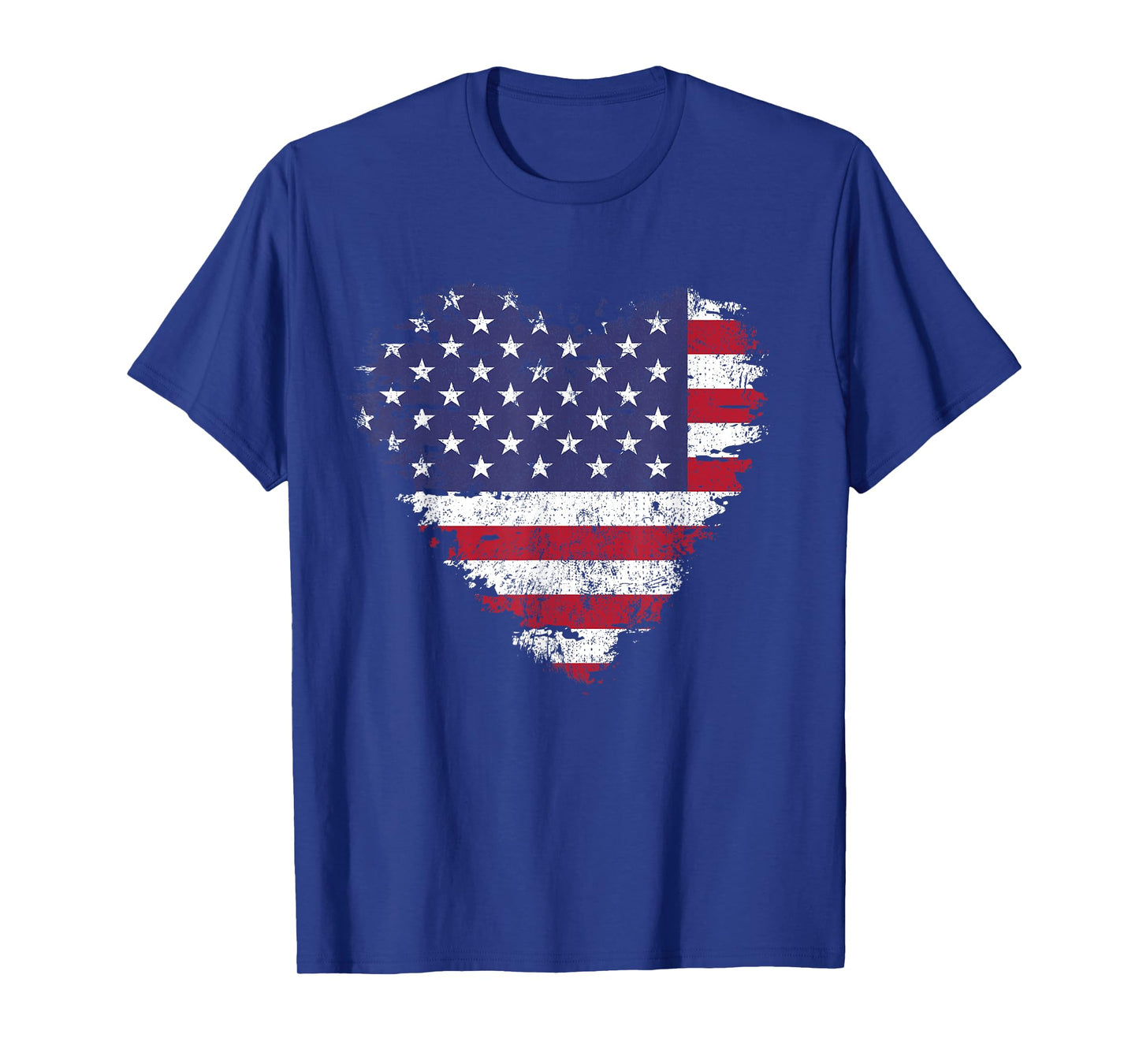 USA Patriotic American Flag Heart 4th of July T-Shirt