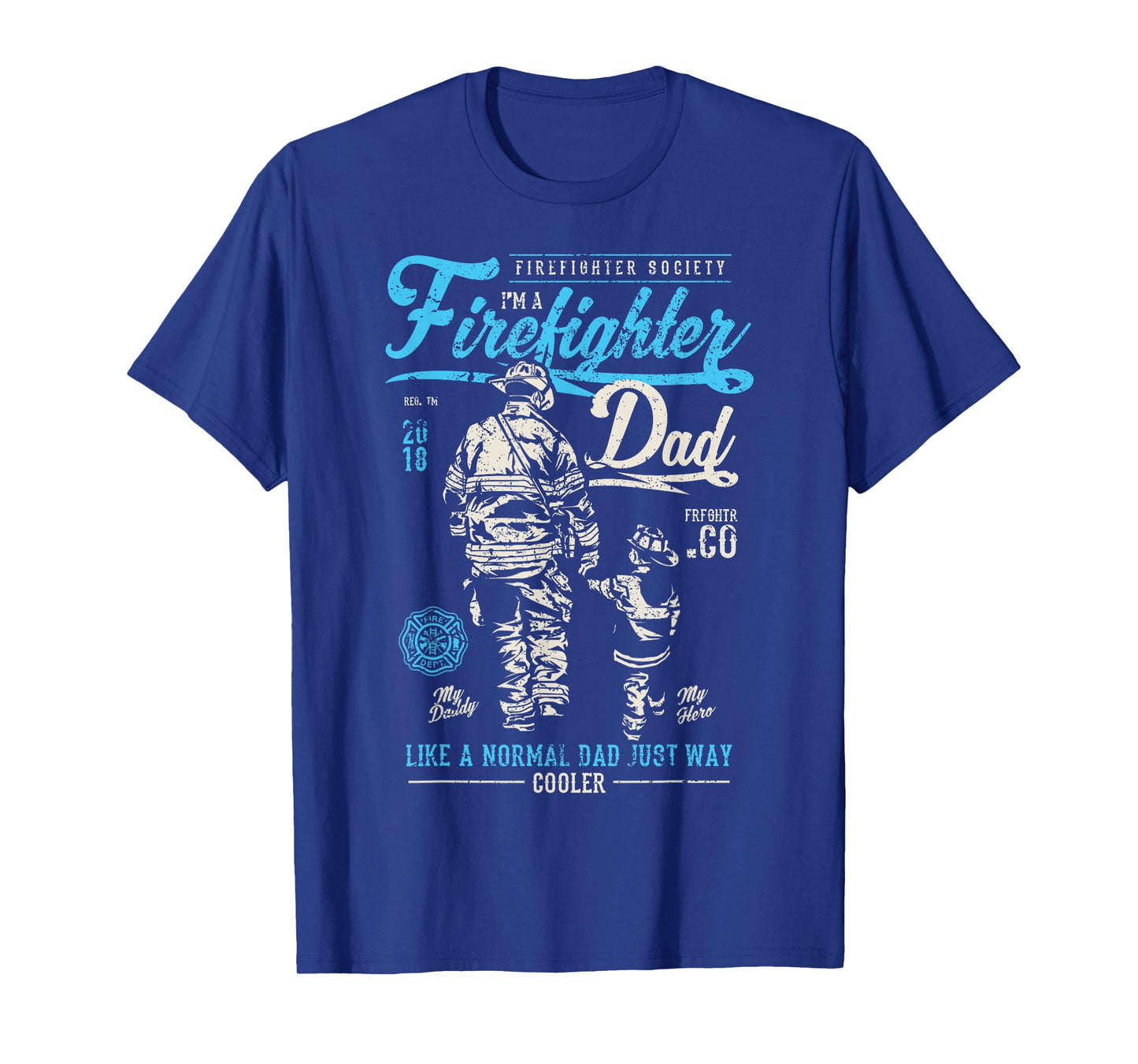 Firefighter Father's Day T-Shirt Retro Dad Xmas Gifts